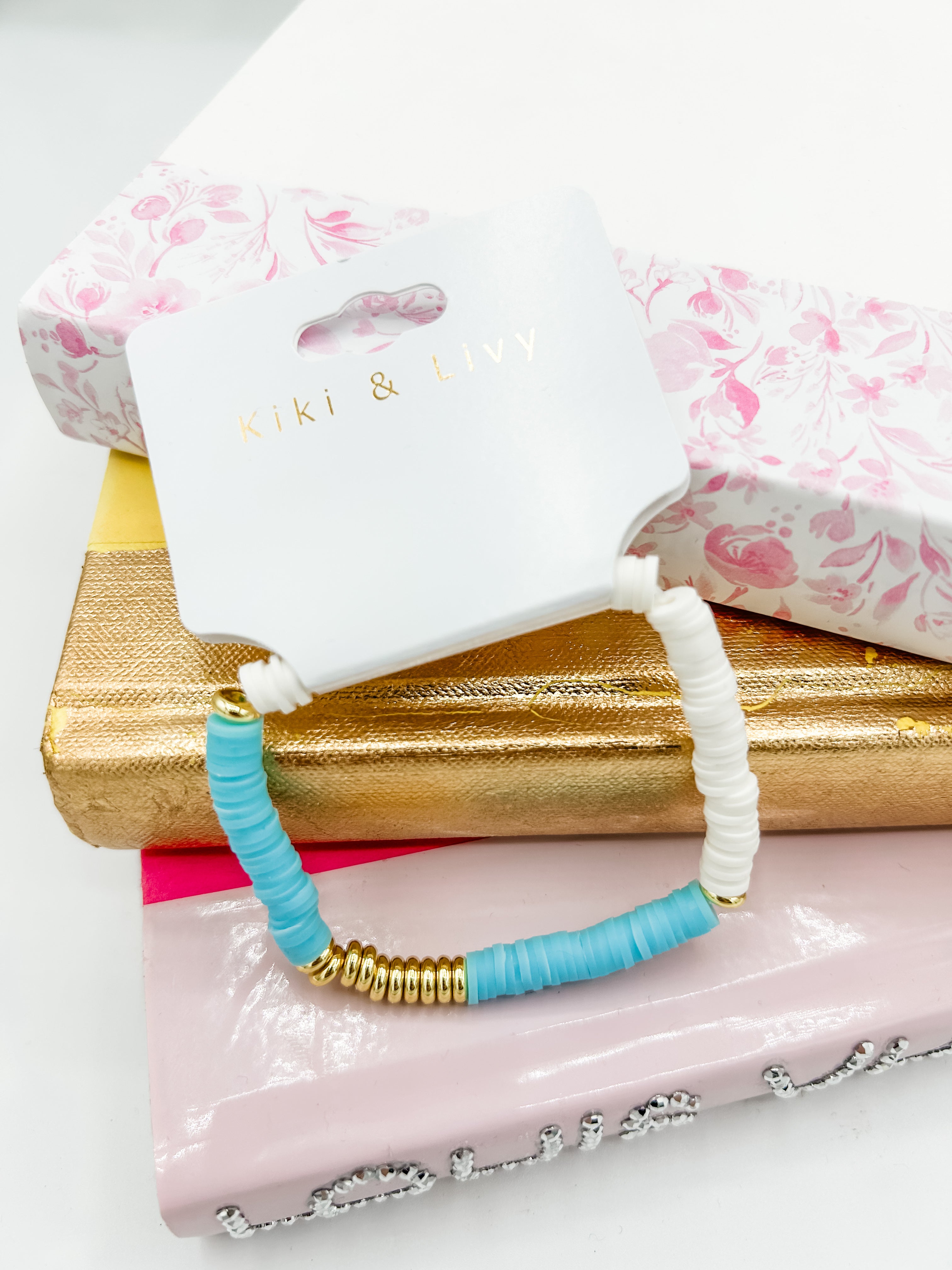Aqua Blue Beaded Bracelet