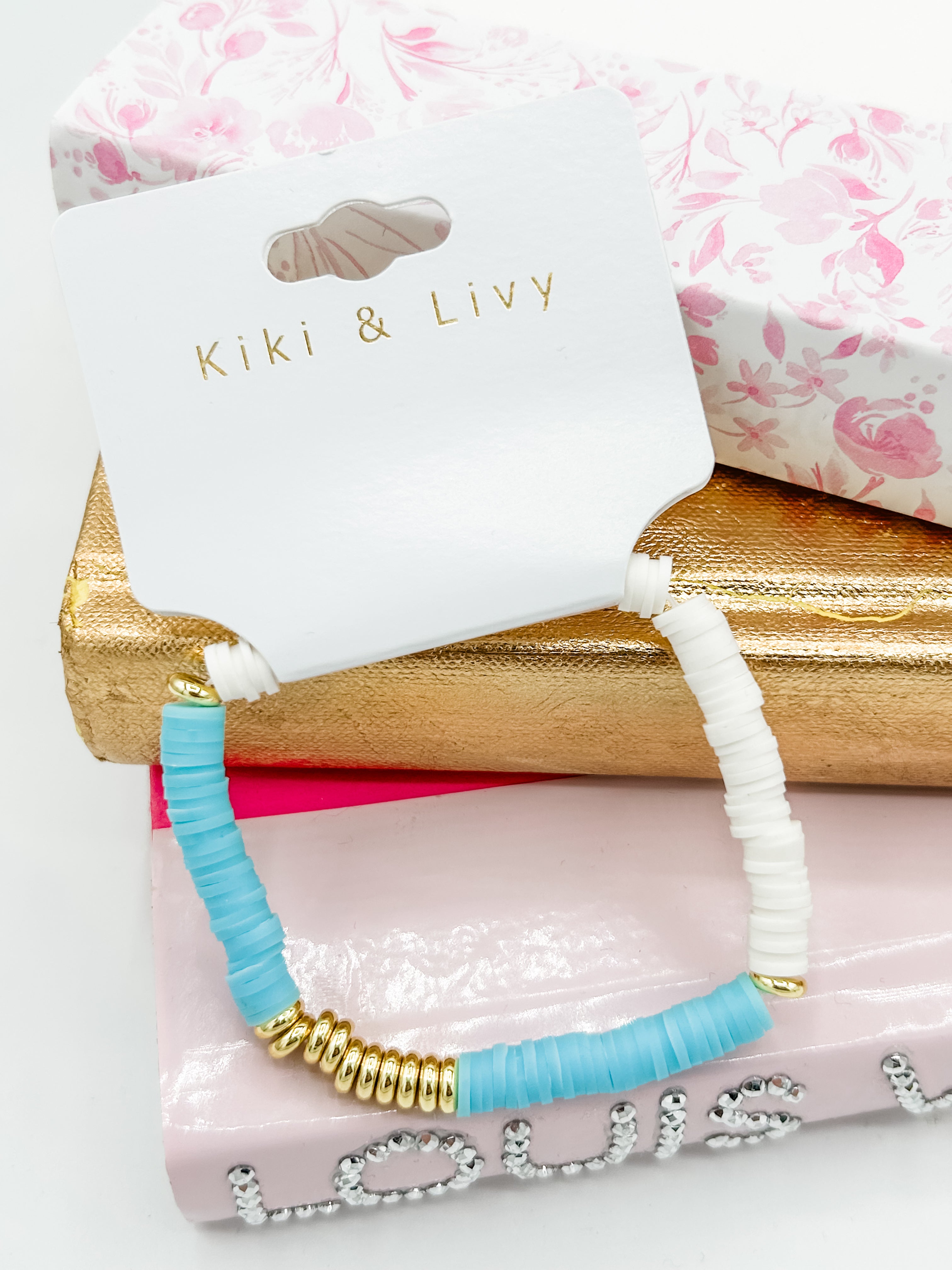 Aqua Blue Beaded Bracelet