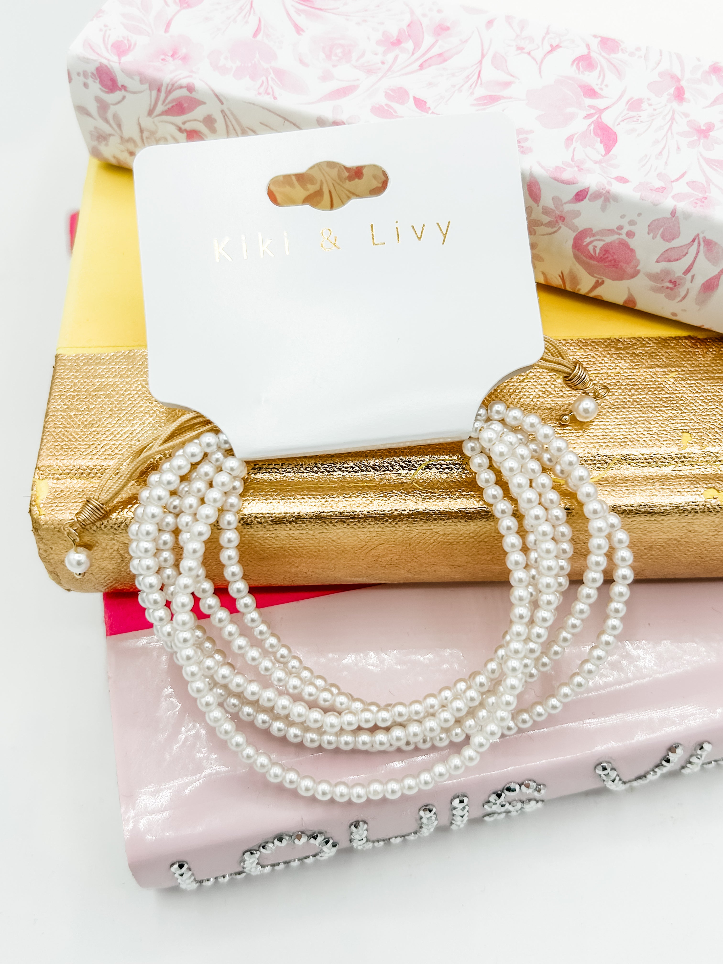 6 Strand Pearl Adjustable Bracelet