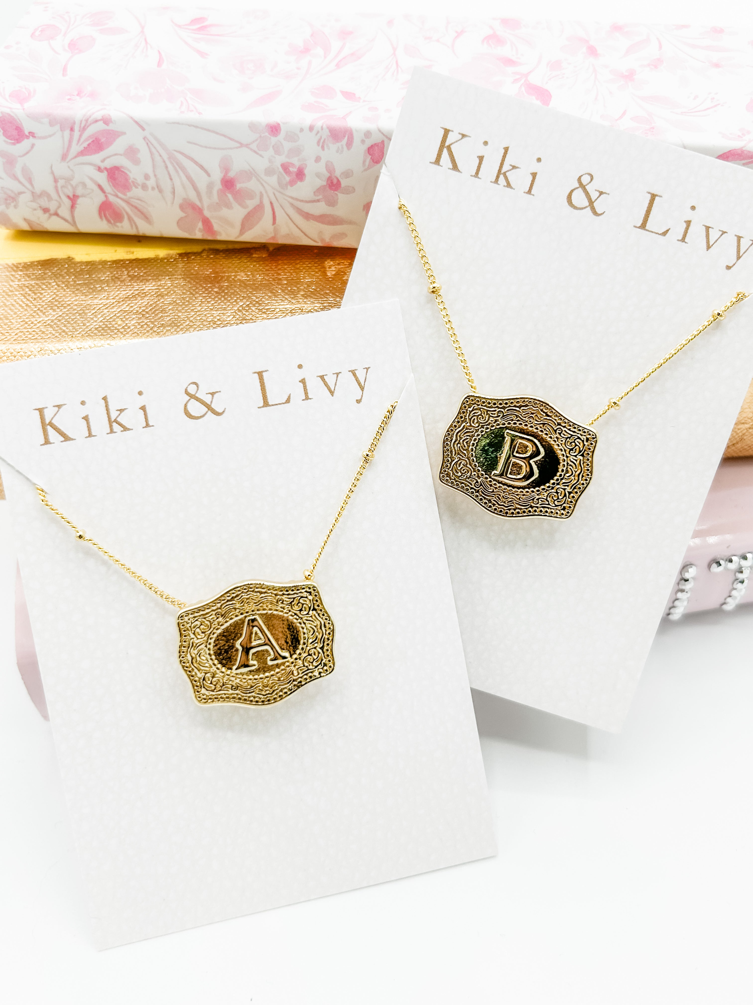 Gold Elegant Pendant Letter Necklace