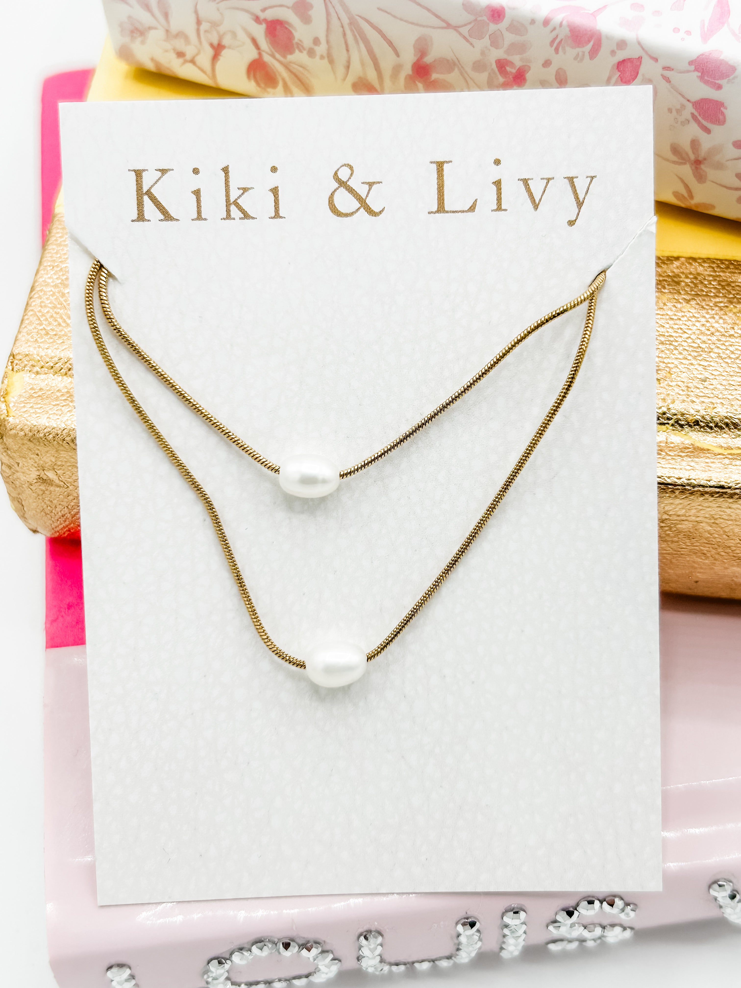 Double Strand Pearl Necklace
