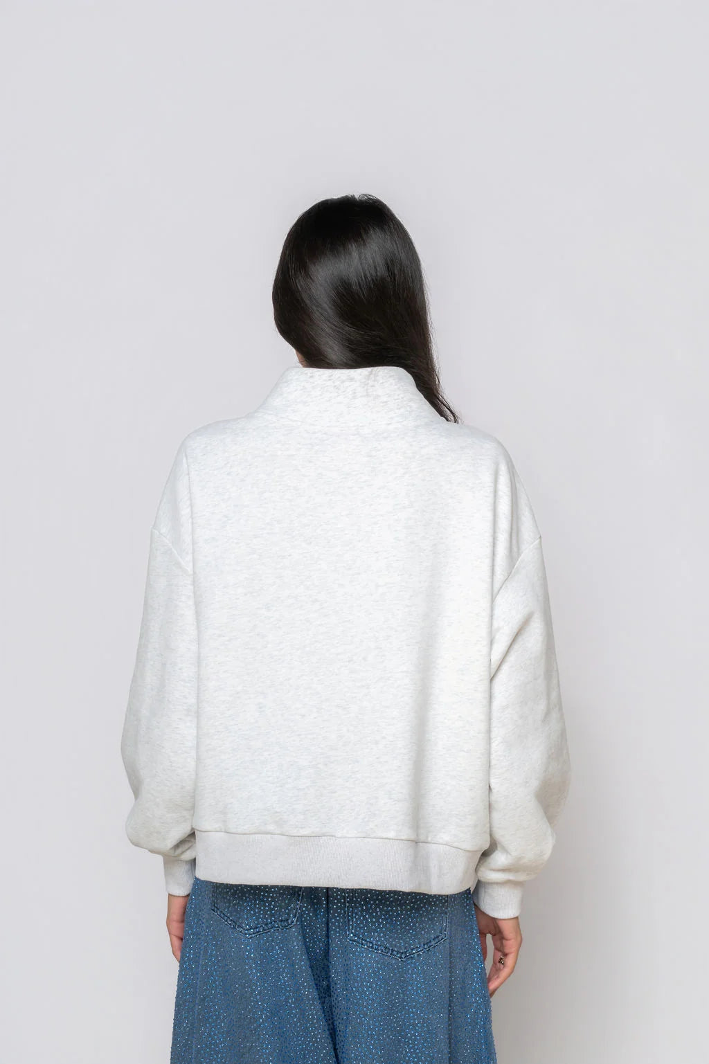 Grey Mockneck 'Survivor' Sweatshirt