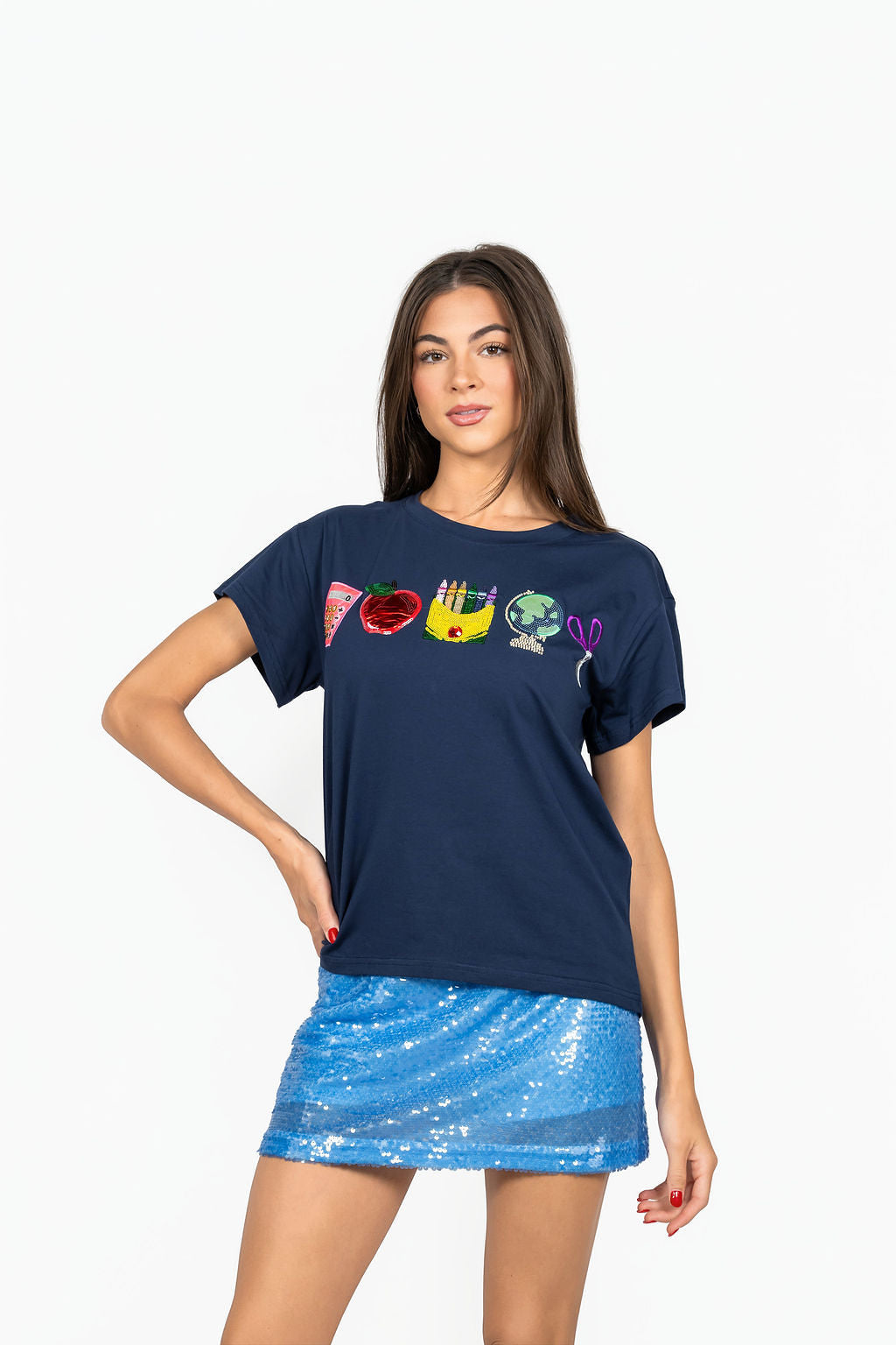 Navy Mini School Icon Tee
