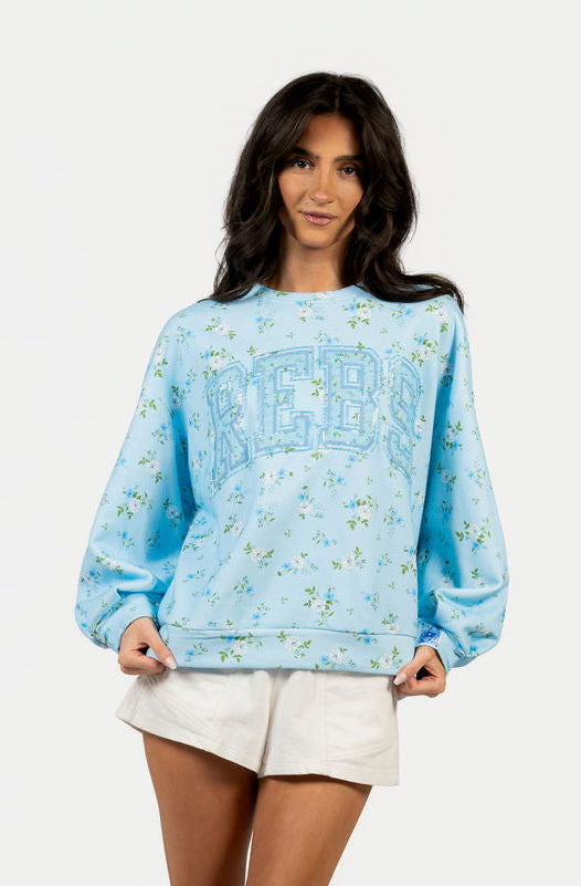 Licensed Ole Miss Floral Initial Sweatshirt