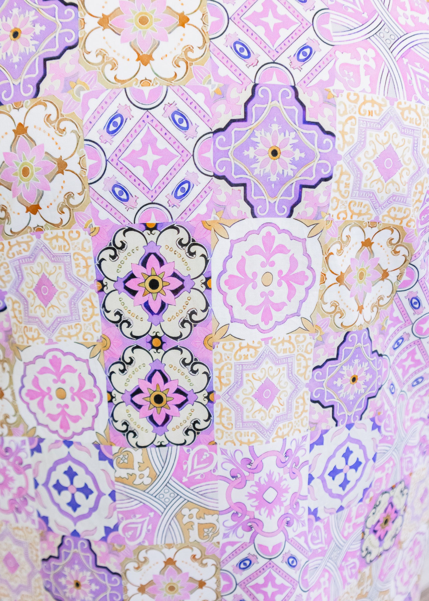 Purple Boho Print Shift Dress