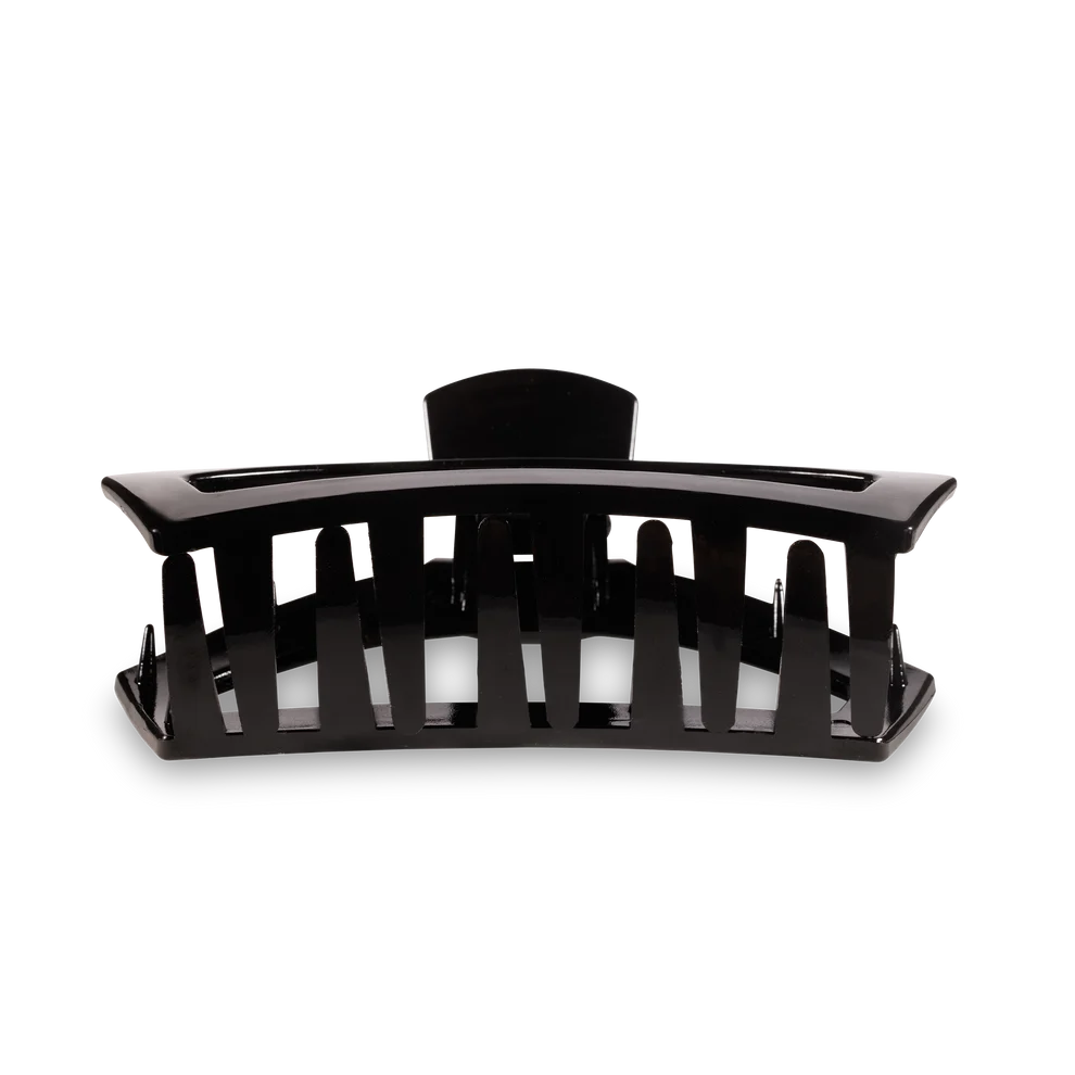 Open Jet Black Large Hair Clip