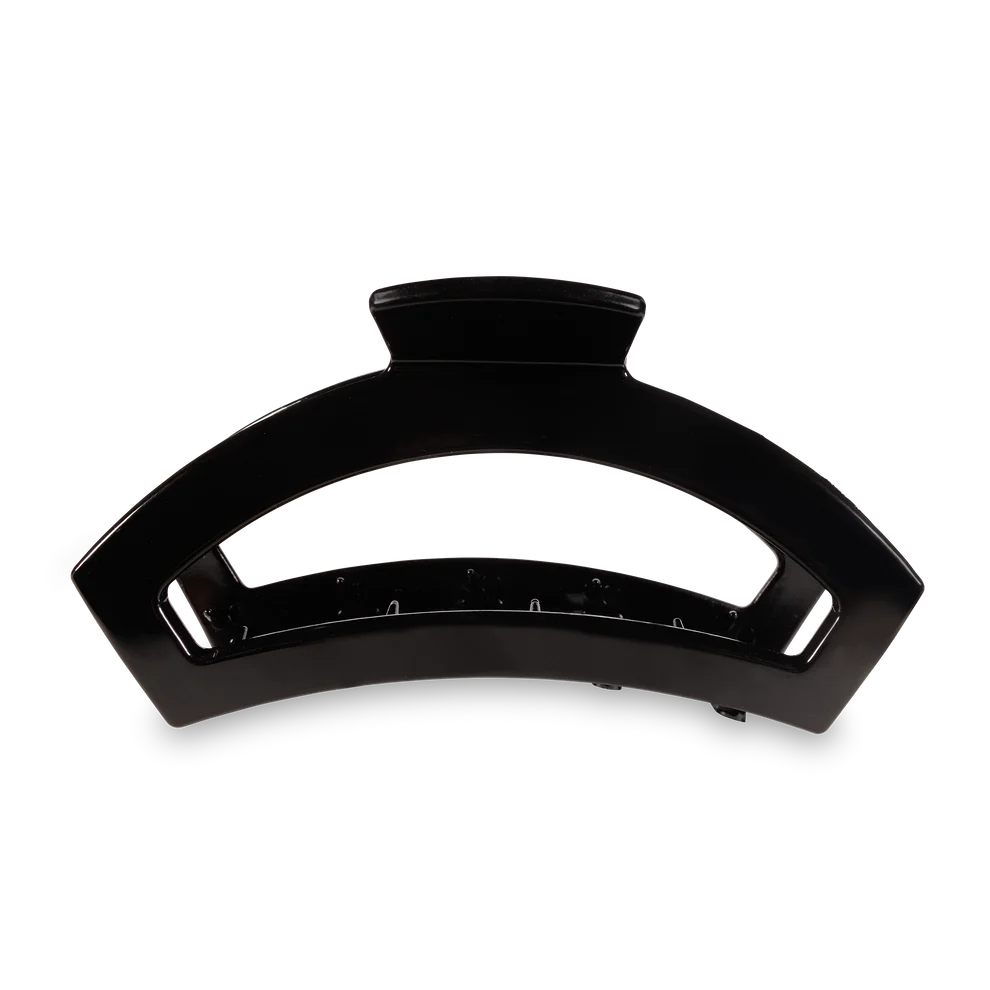 Open Jet Black Large Hair Clip
