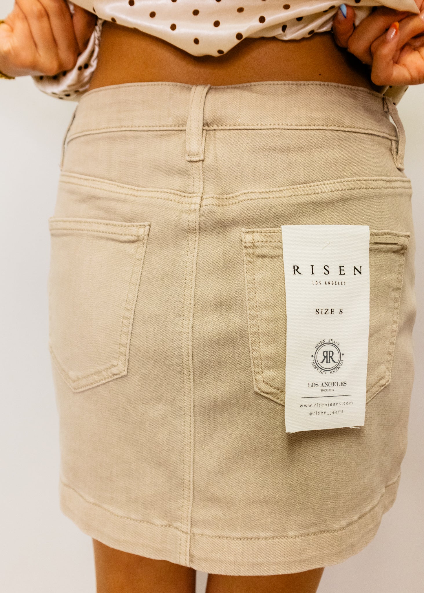 Taupe High Rise Skort