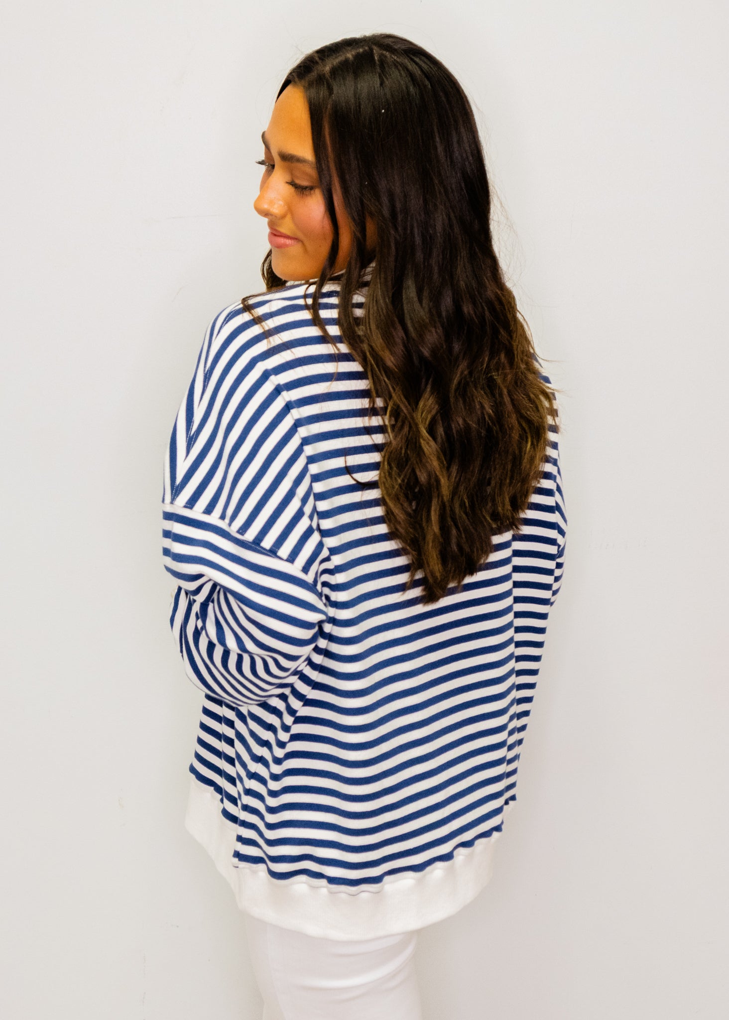 Navy Stripe "USA" Sweatshirt