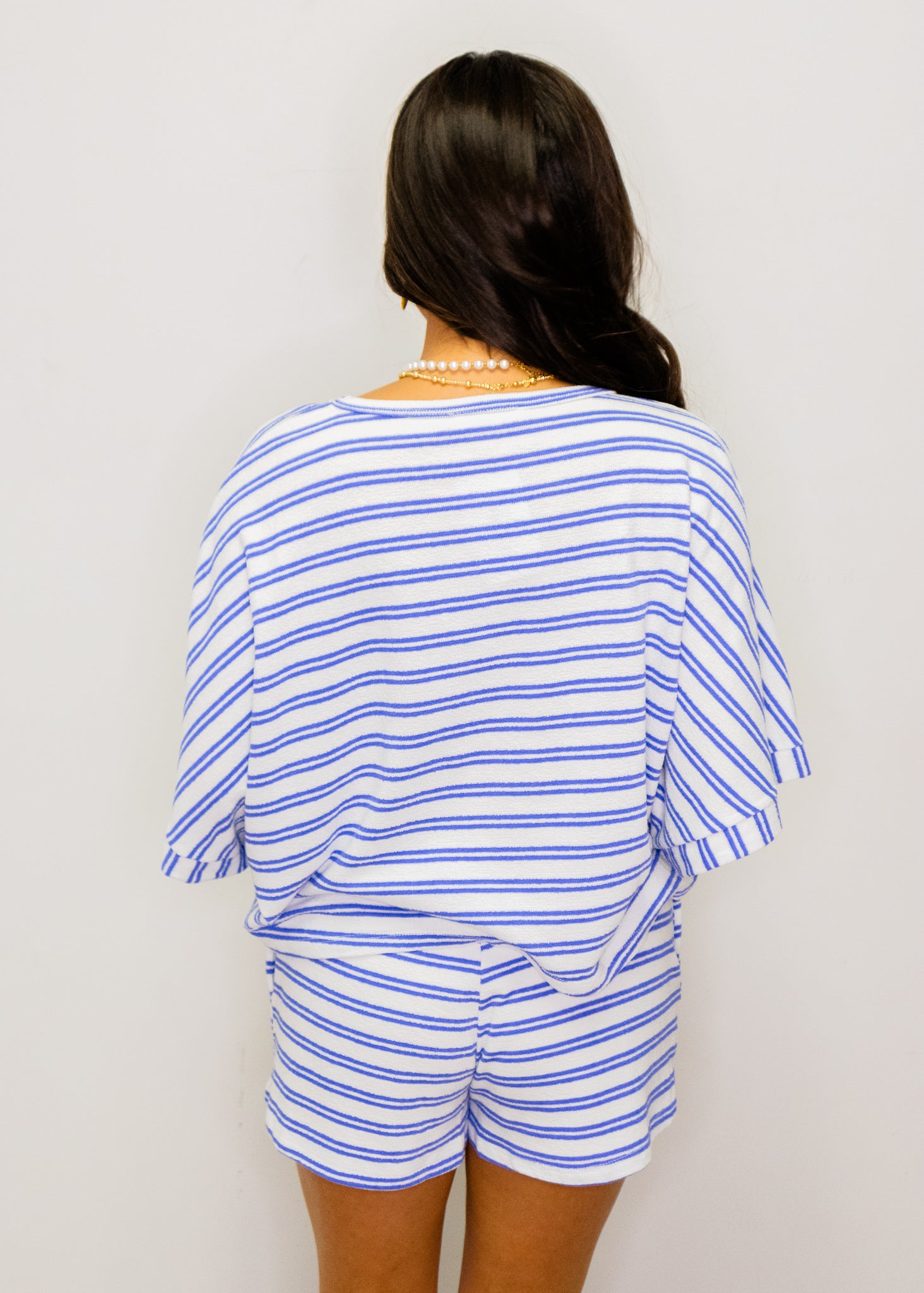 Royal Blue Stripe Terry Set