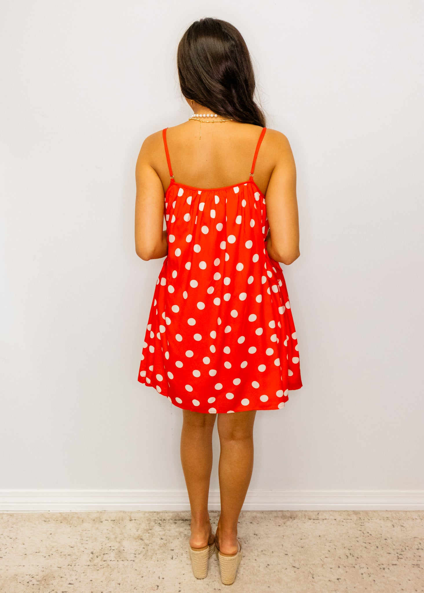 Red Polka Dot Cami Dress