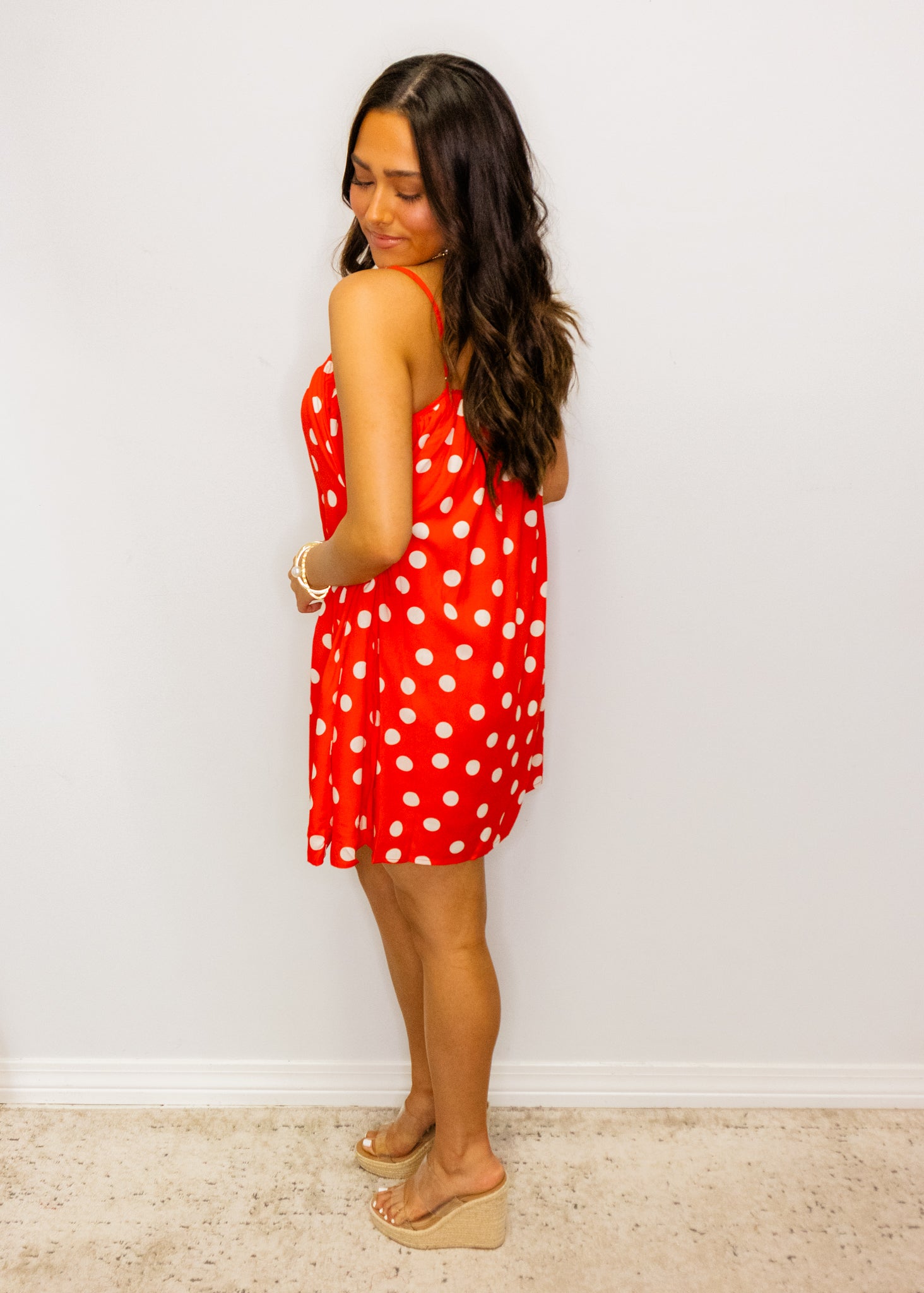 Red Polka Dot Cami Dress