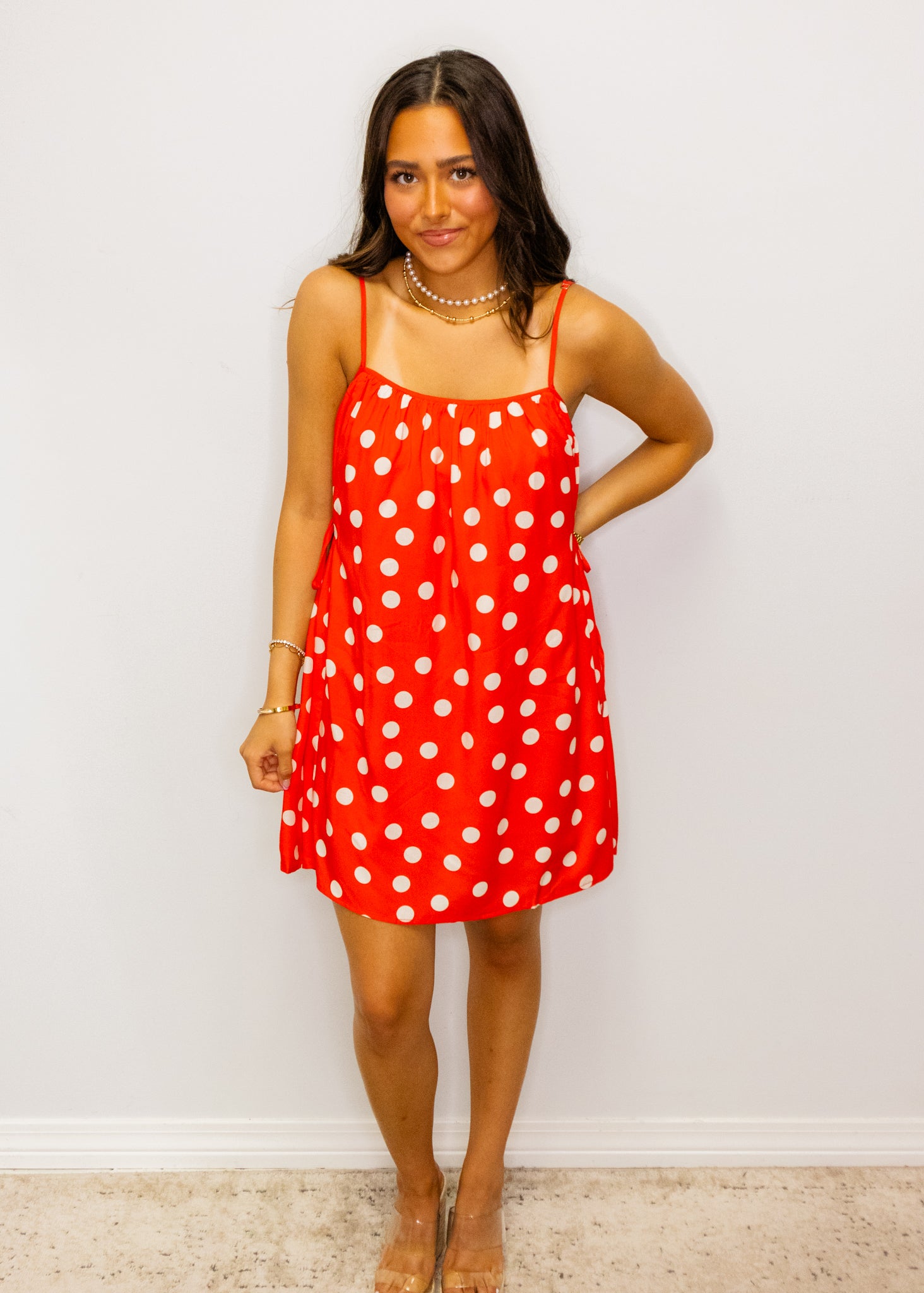 Red Polka Dot Cami Dress