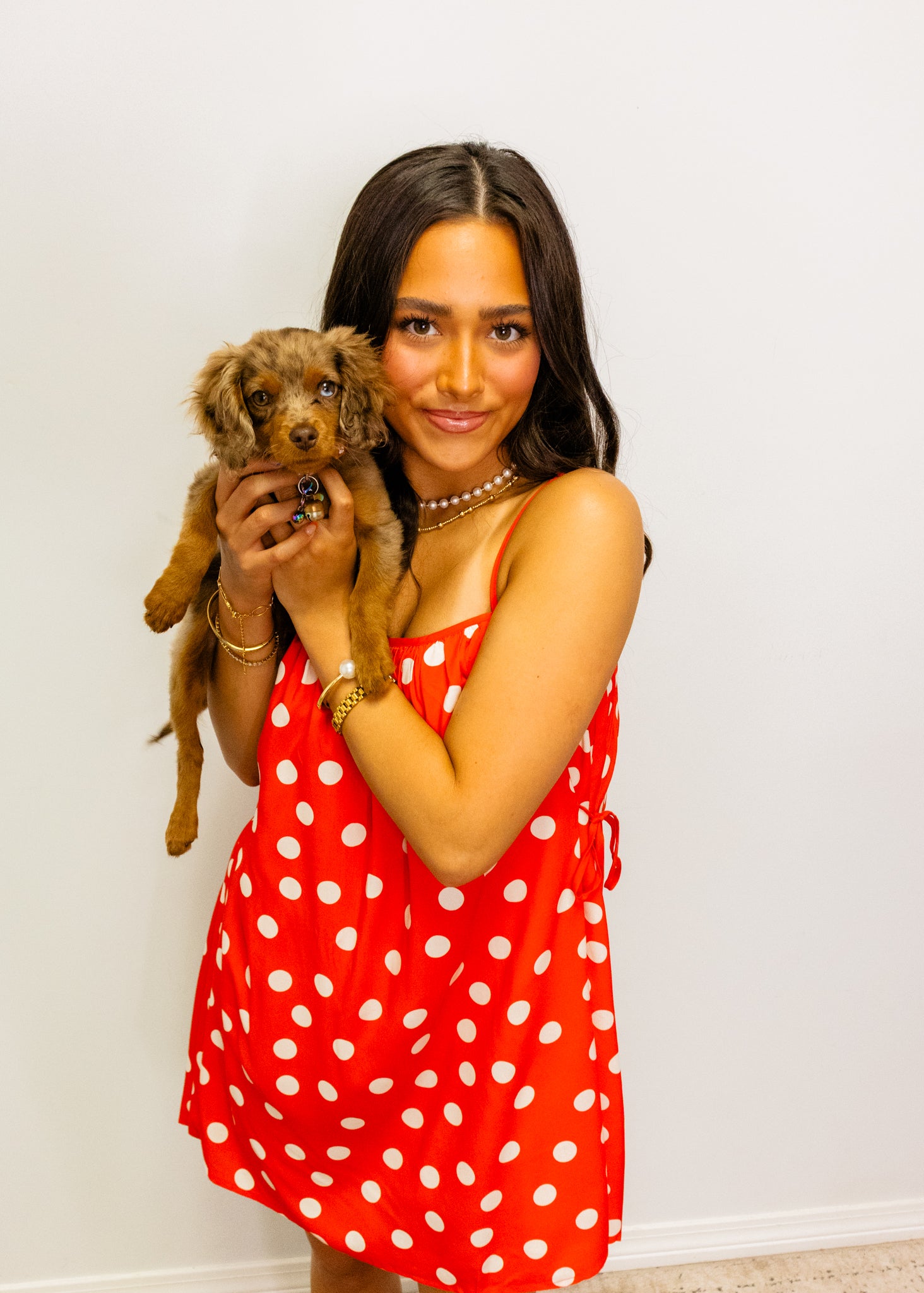 Red Polka Dot Cami Dress