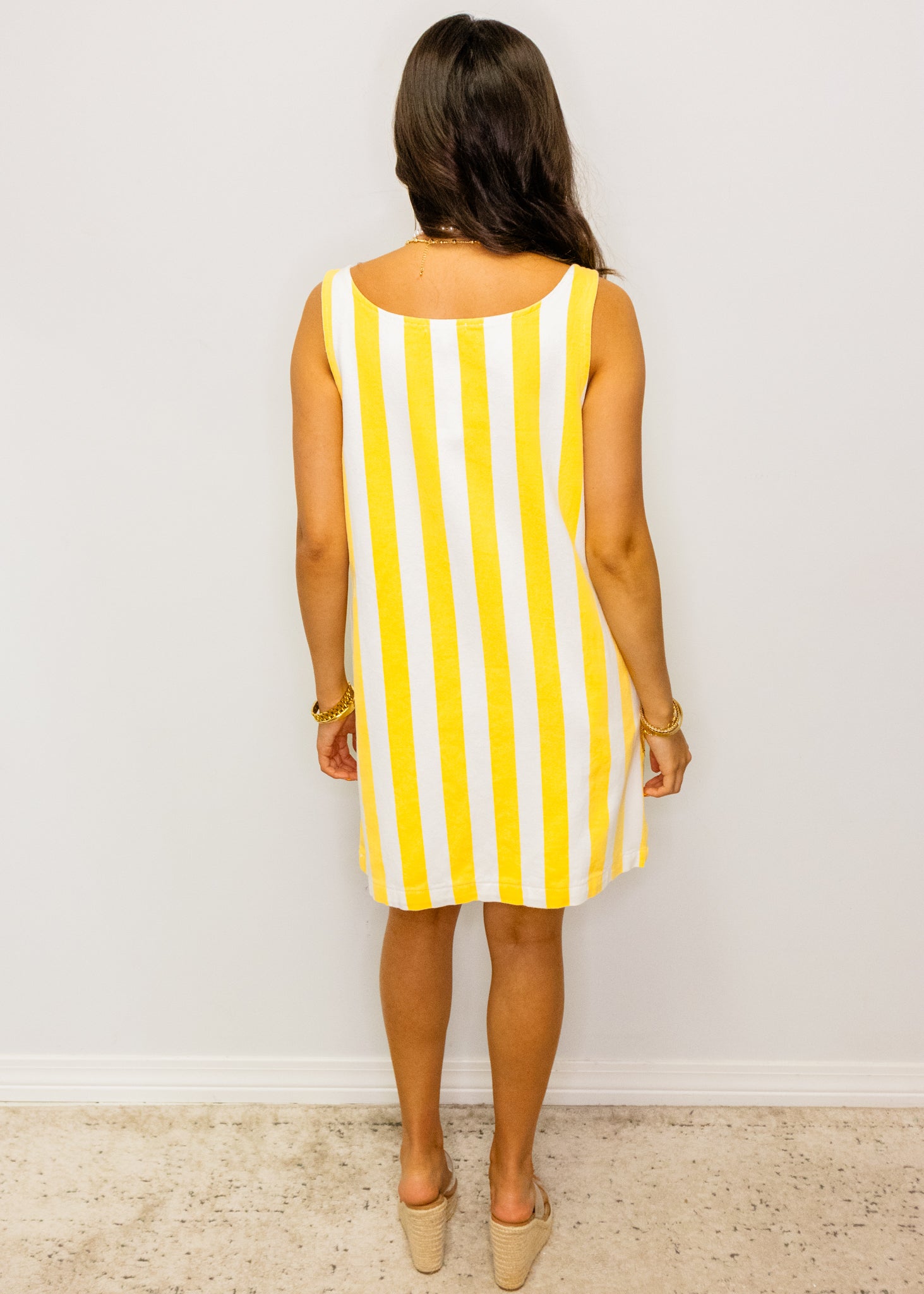 Lemon Stripe Tank Dress