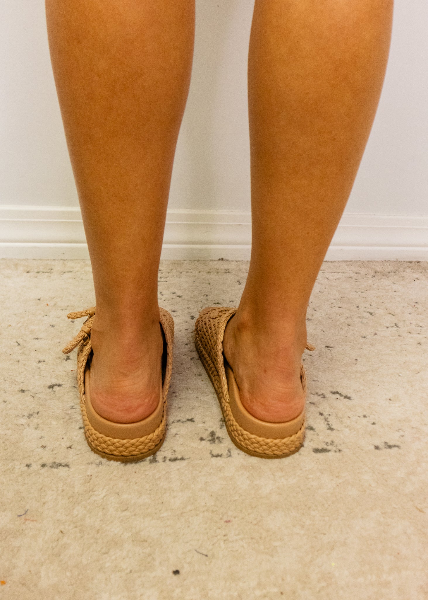 Trendy Woven Nude Sandal