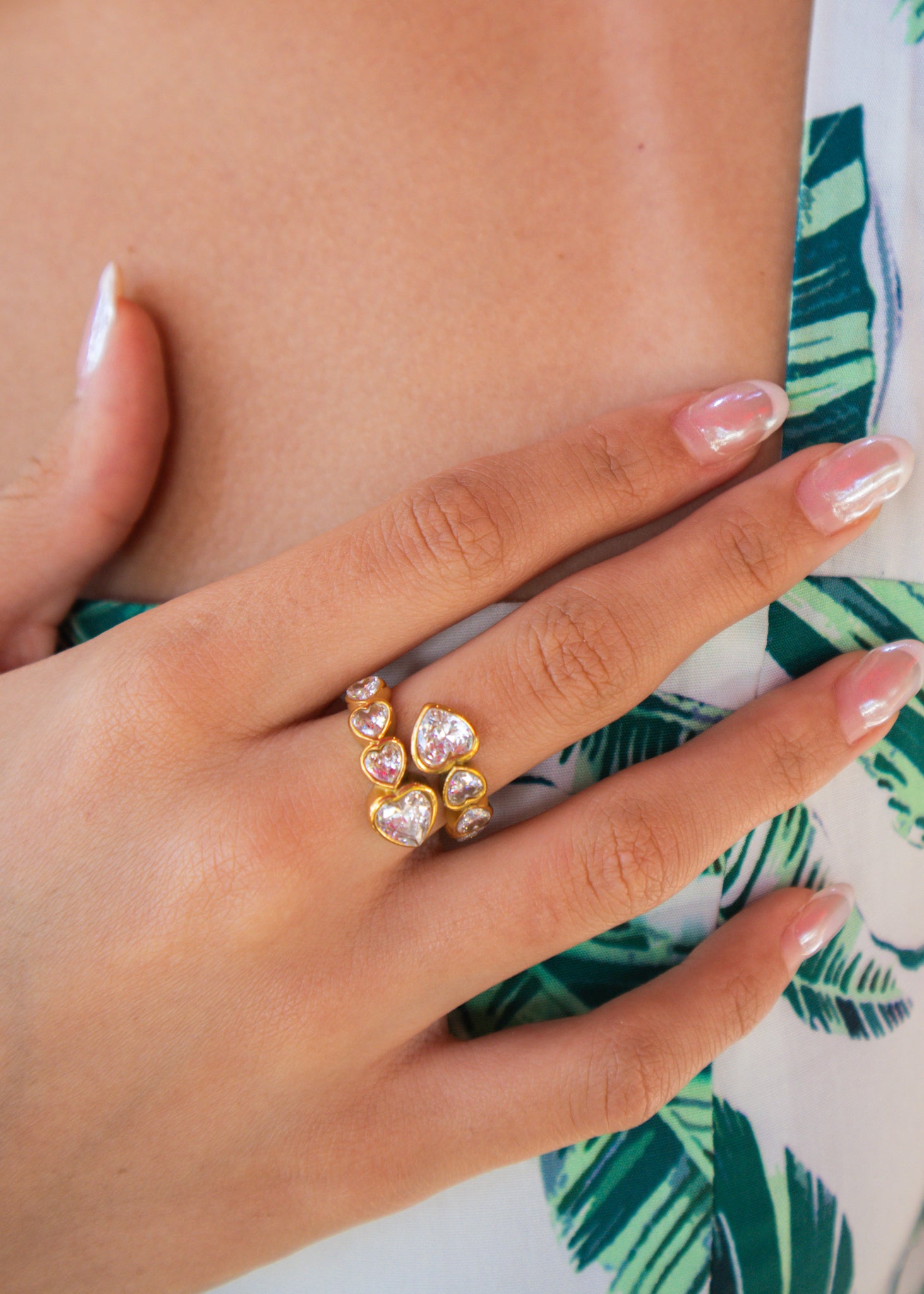 Gold Peyton Heart Ring