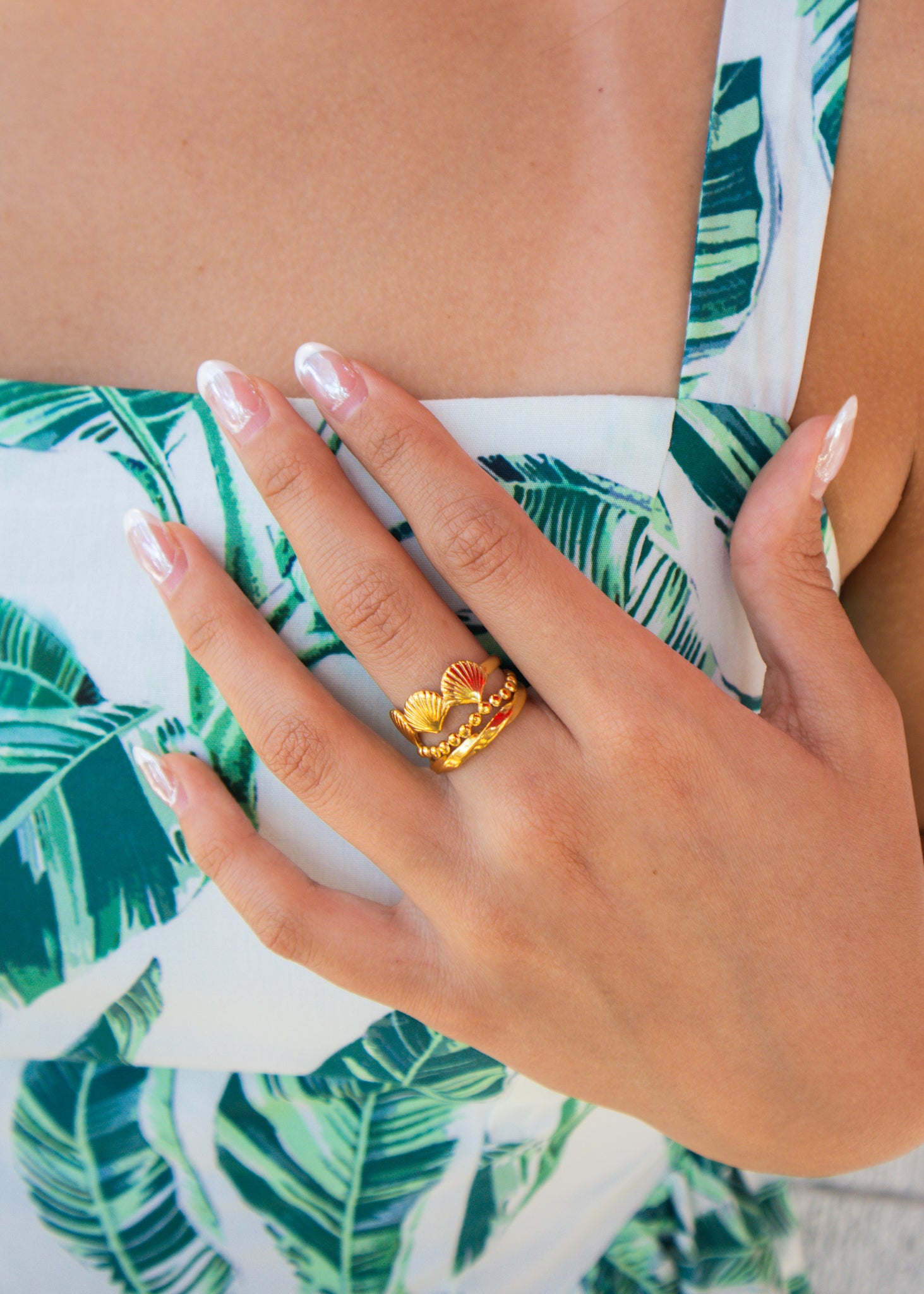 Gold Katie Shell Ring