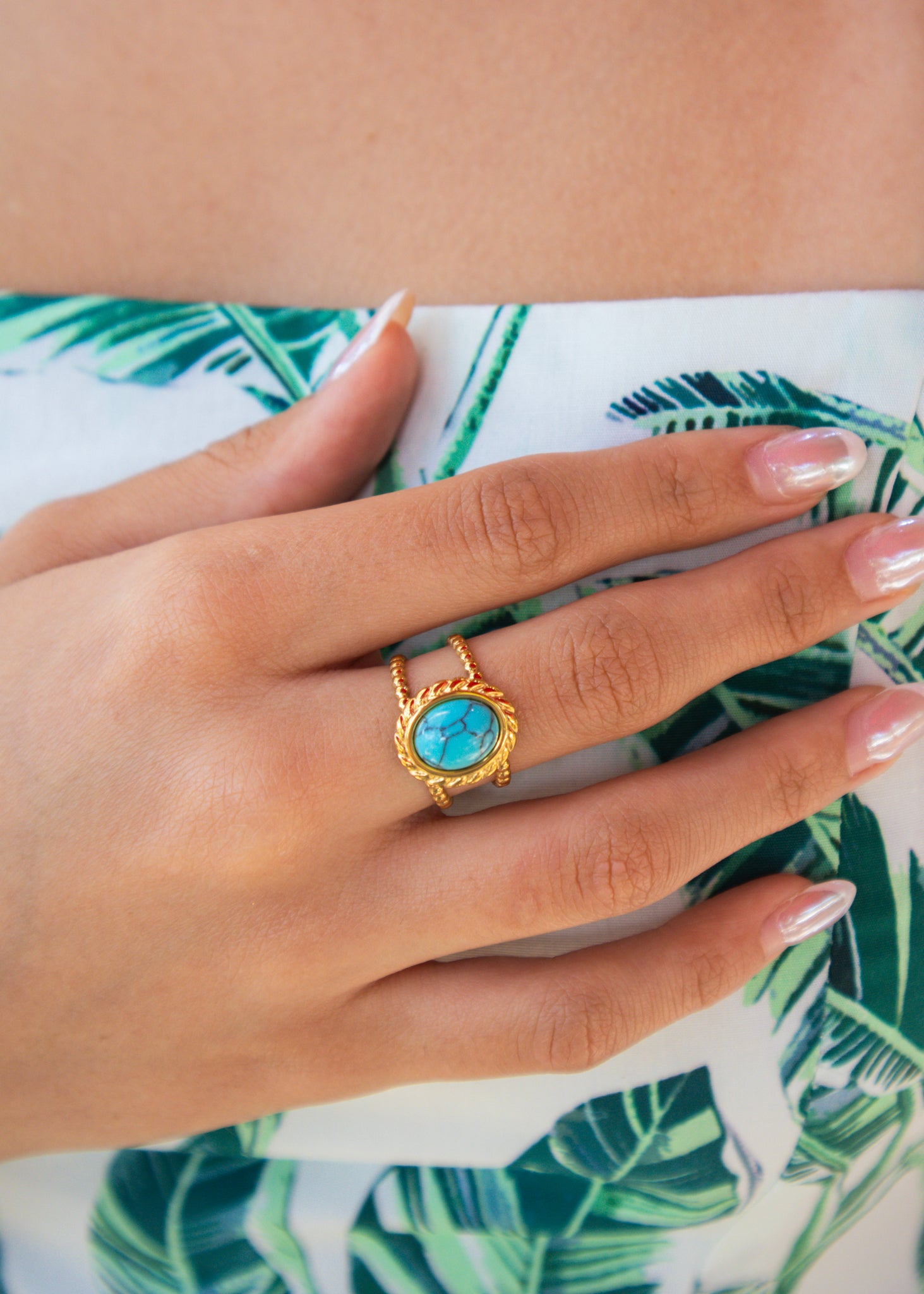Gold Turquoise Dream Ring