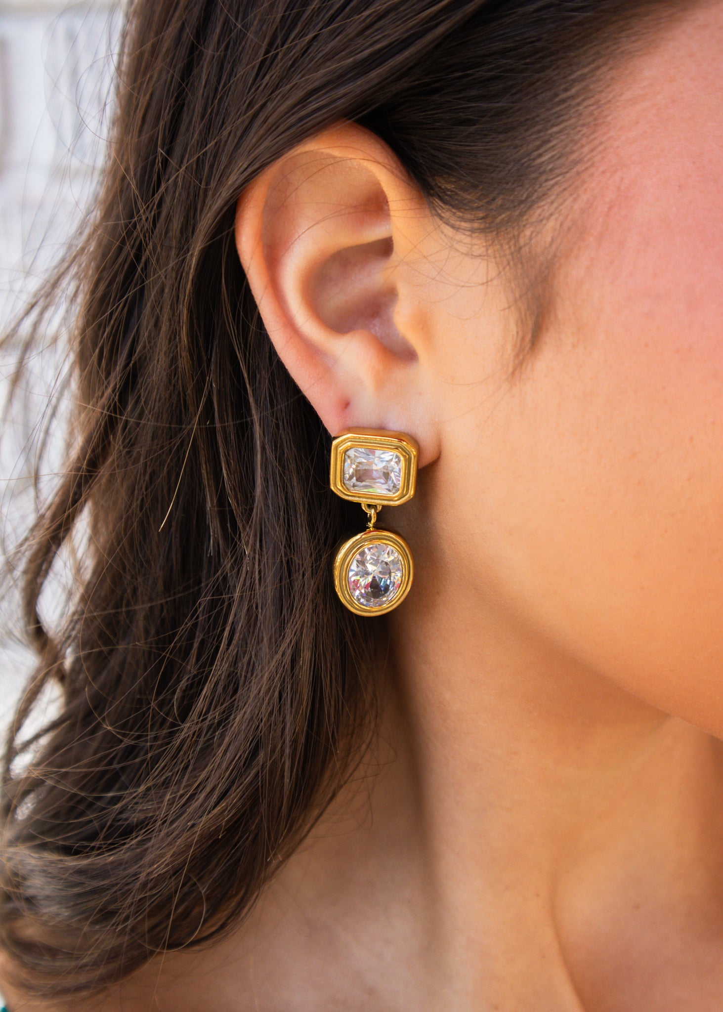Gold Courtney Diamond Earrings