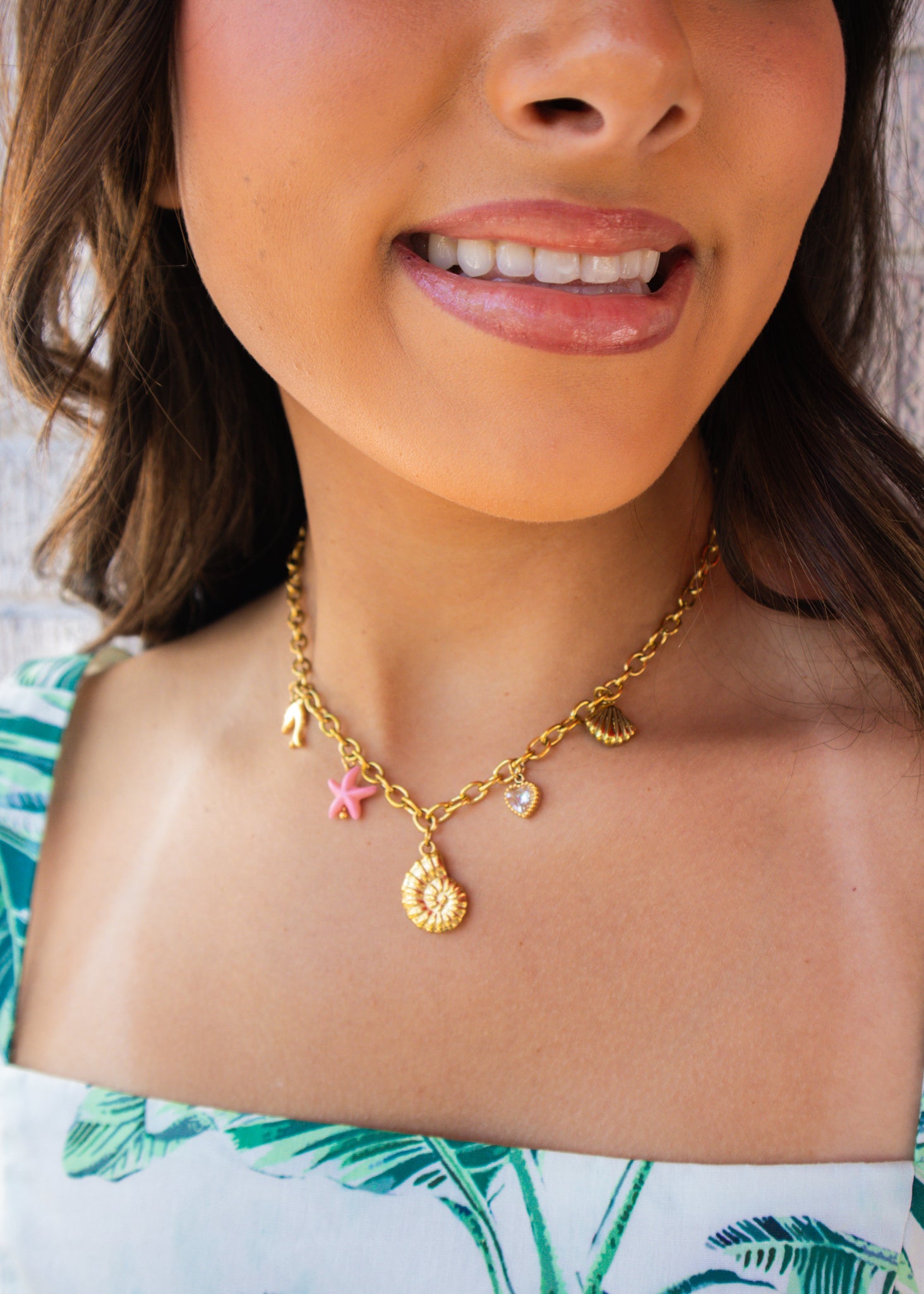 Gold Hadley Charm Necklace