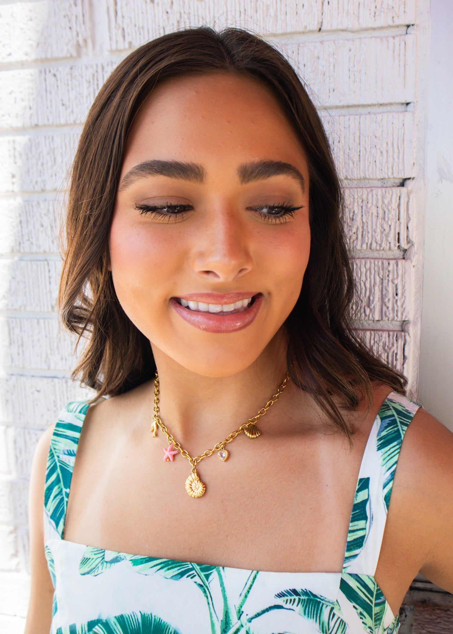 Gold Hadley Charm Necklace