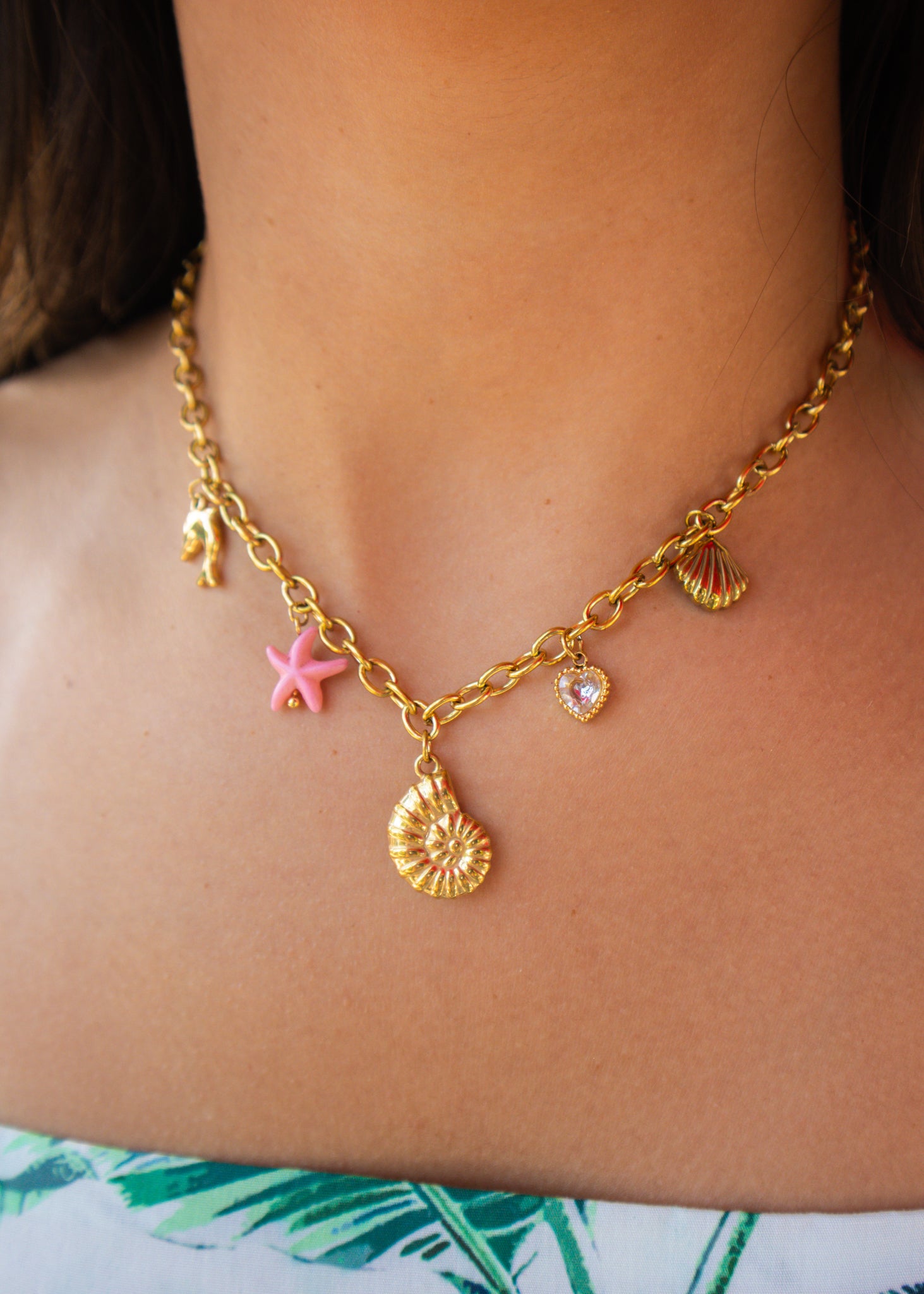 Gold Hadley Charm Necklace