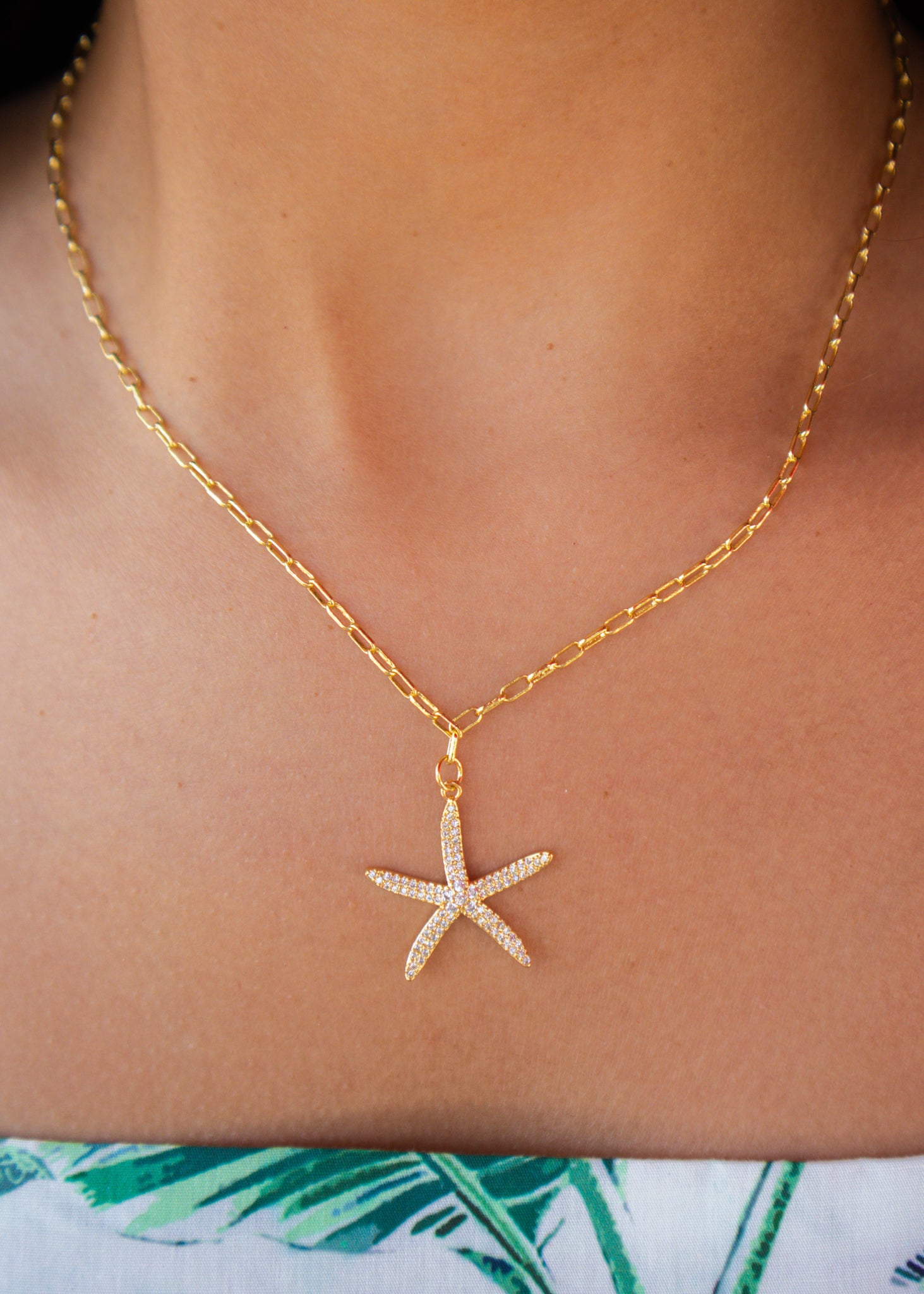 Gold Starfish Necklace