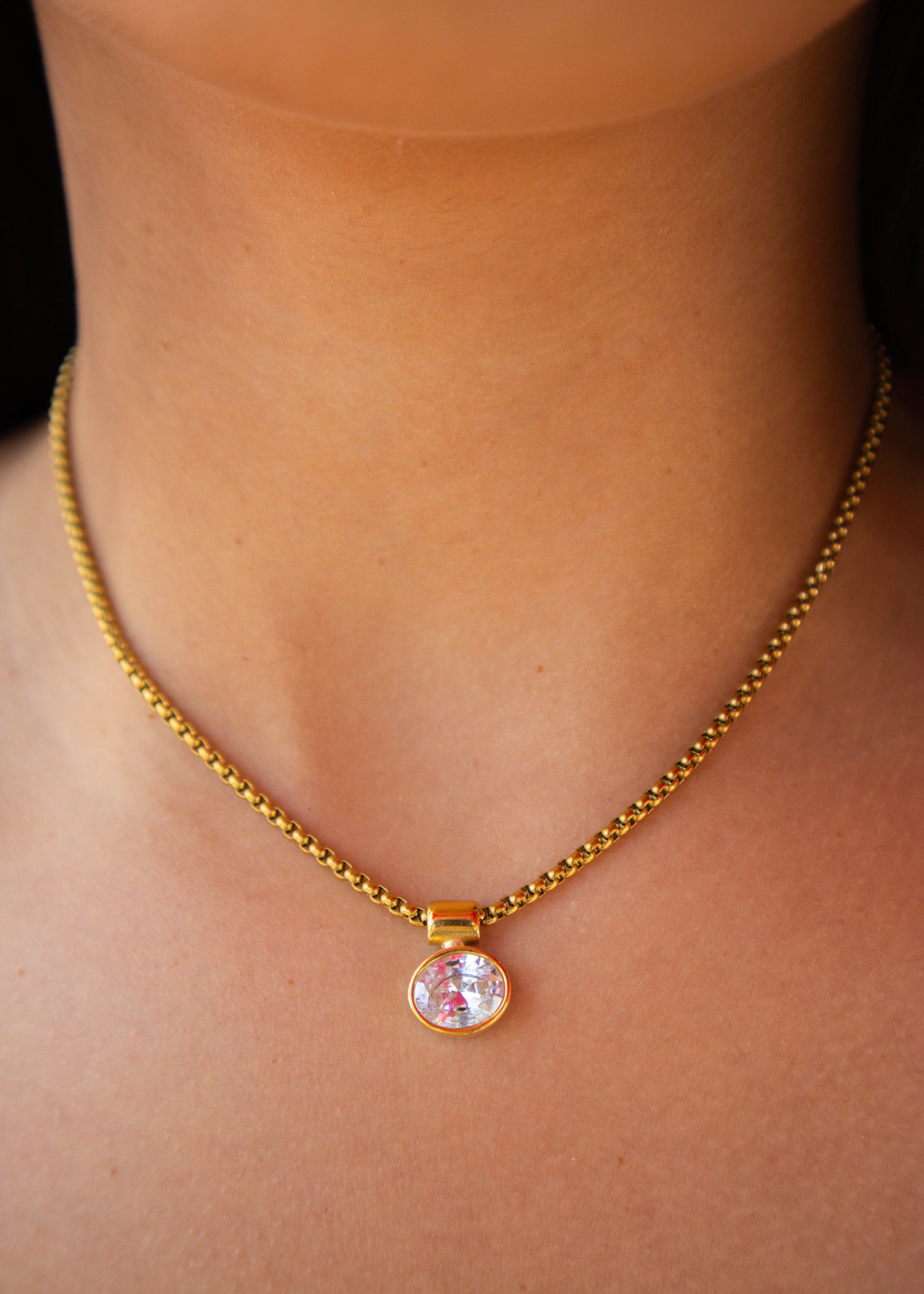 Gold Diamond Rope Chain Necklace