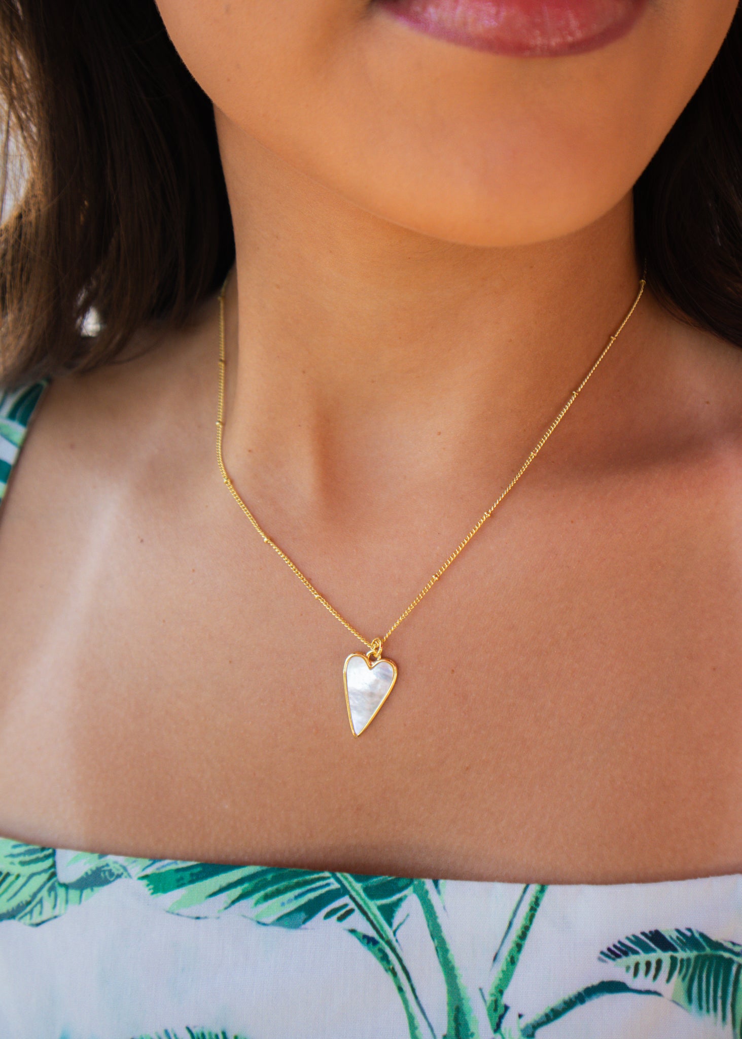 Gold Shimmer In Love Necklace