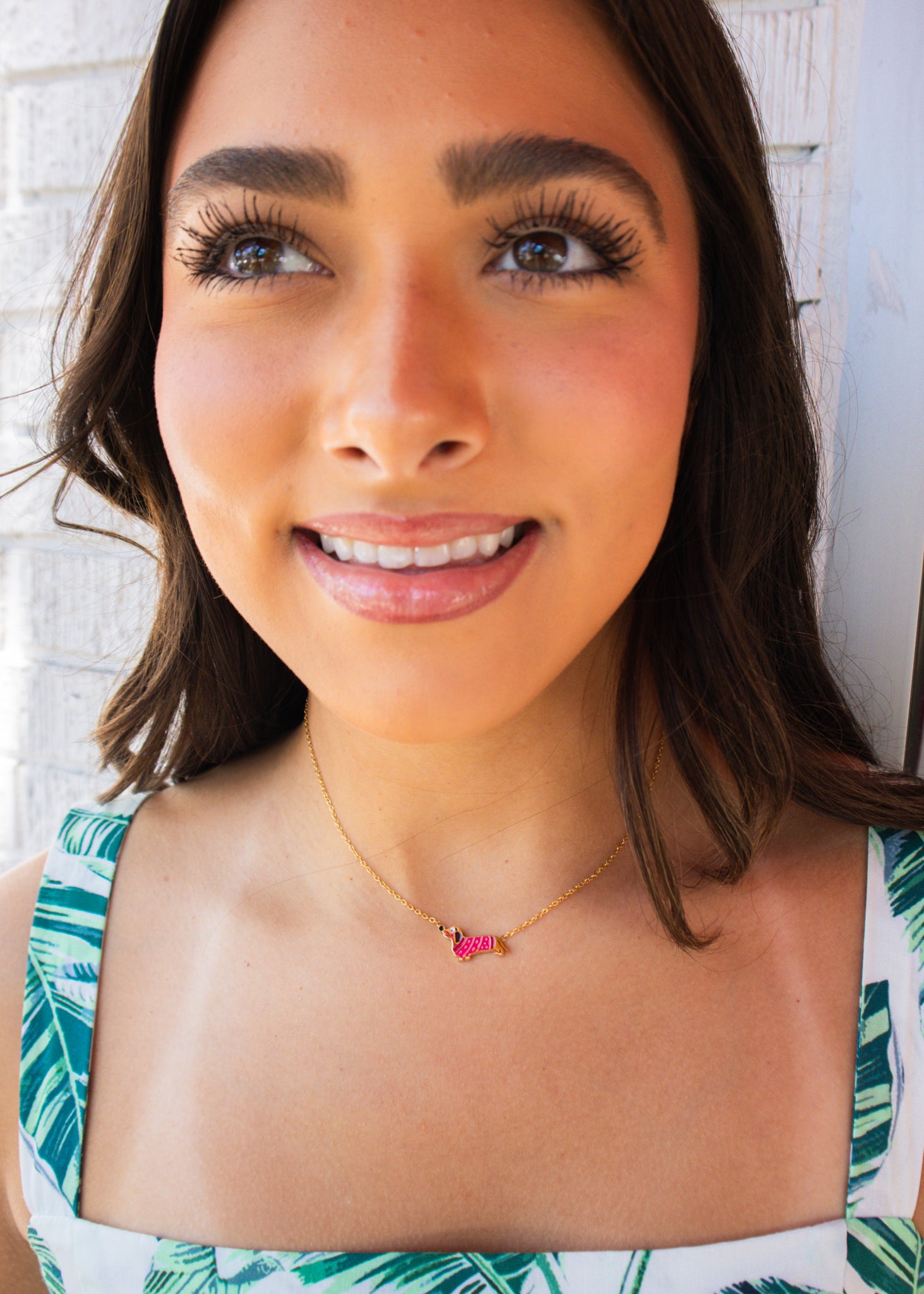 Gold Darling Dachshund Necklace