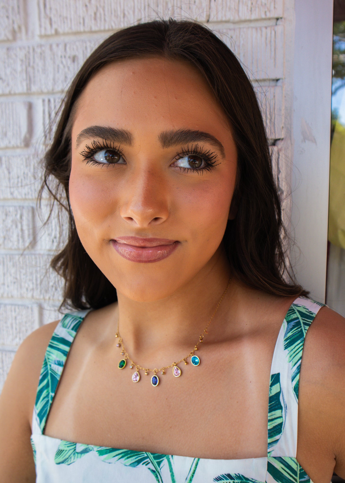 Gold Jenna Multi Diamond Necklace