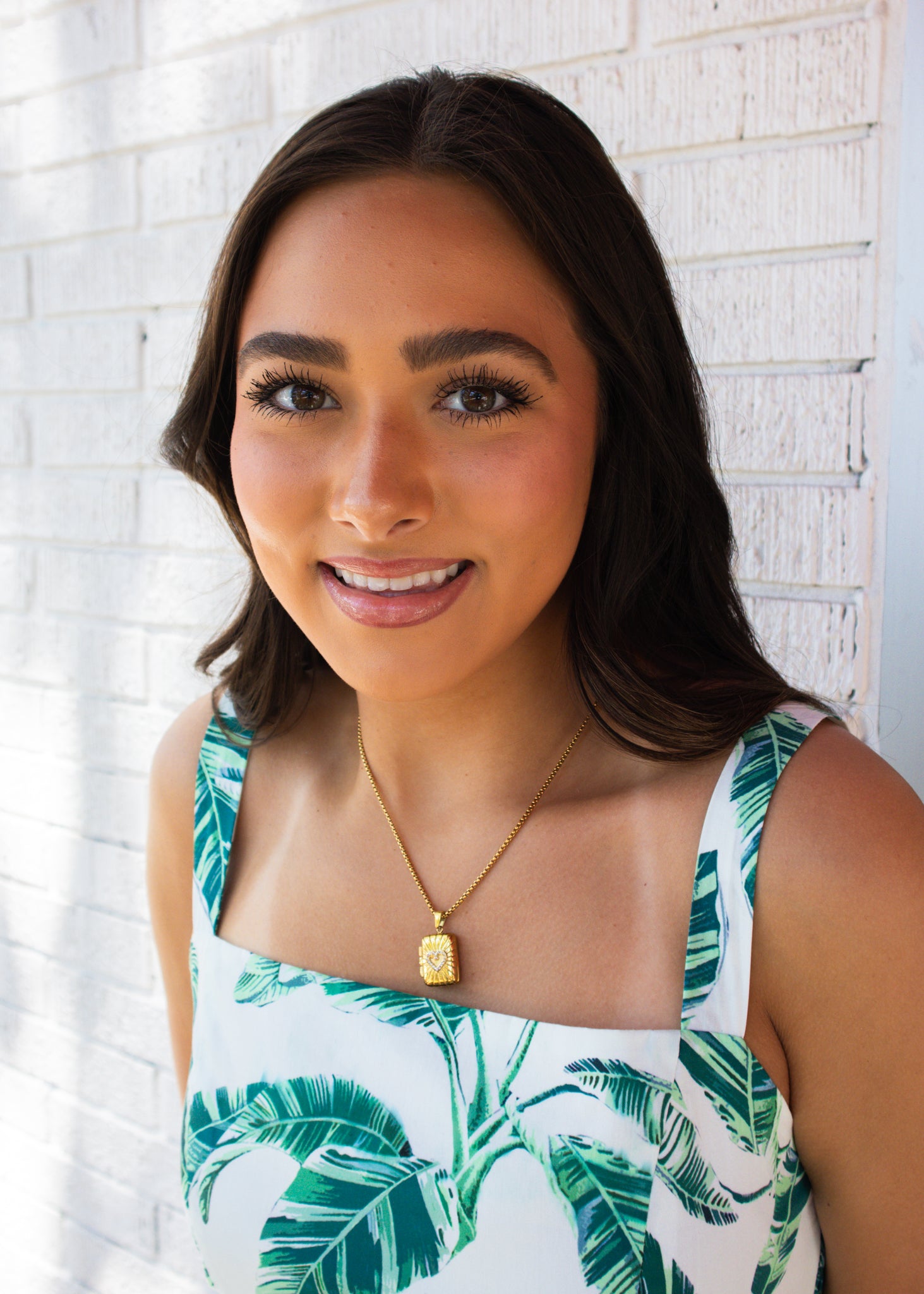 Gold Heart Locket Necklace