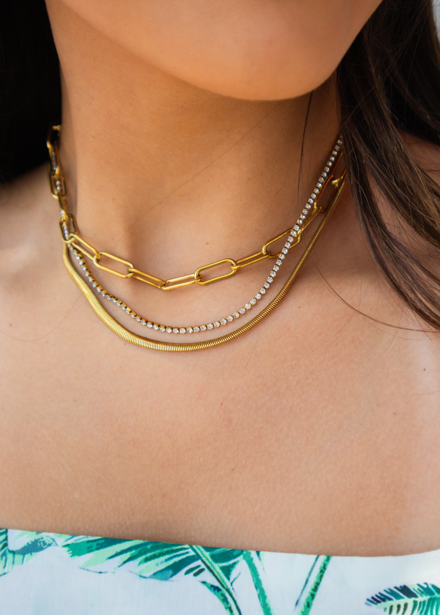 Two Toned Kate Layered Necklace
