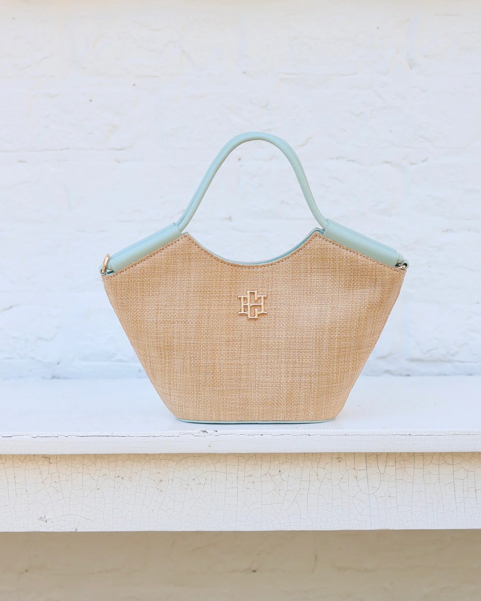 Leland Mini Tote Natural Mint
