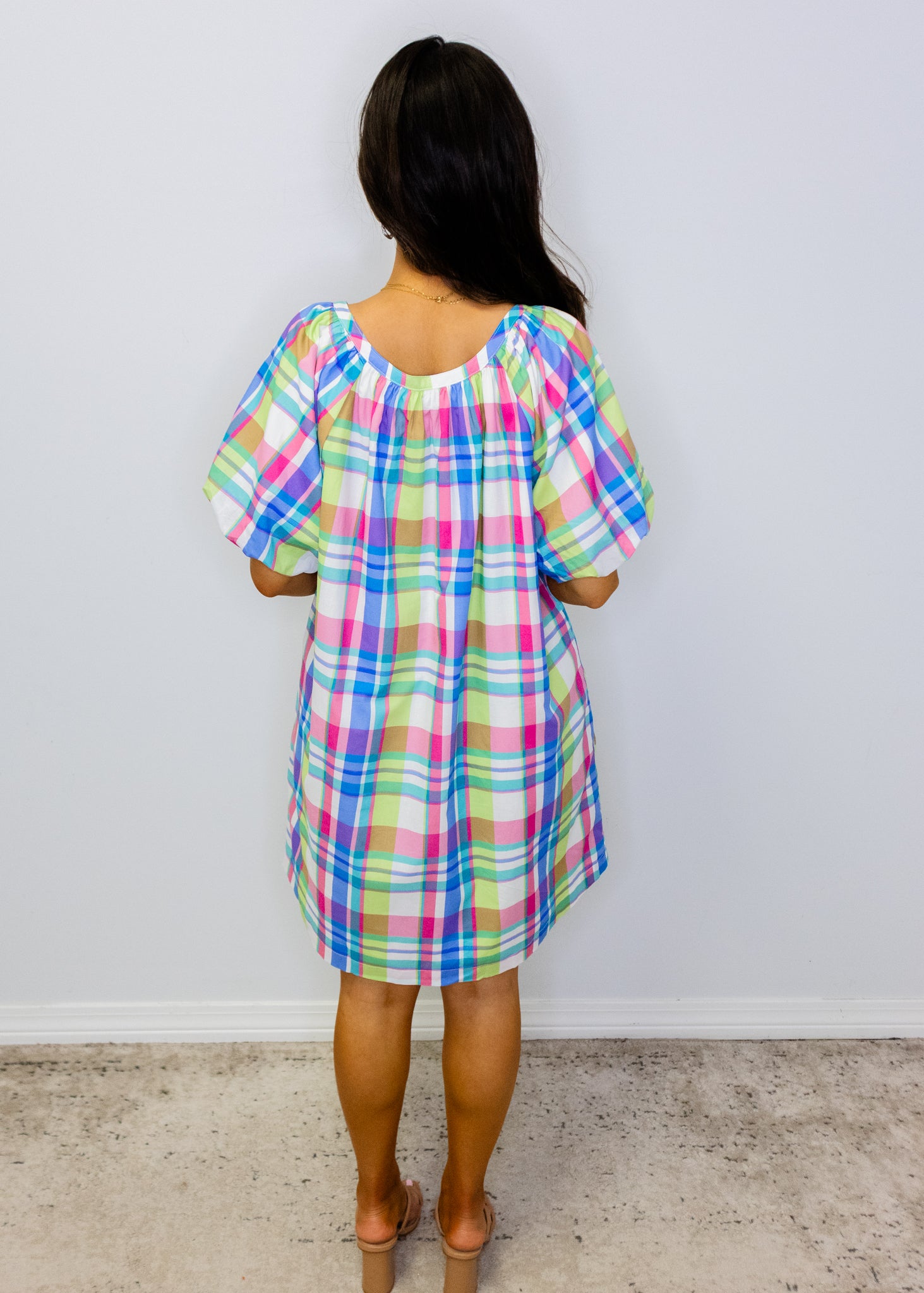 Multi Plaid Mini Dress