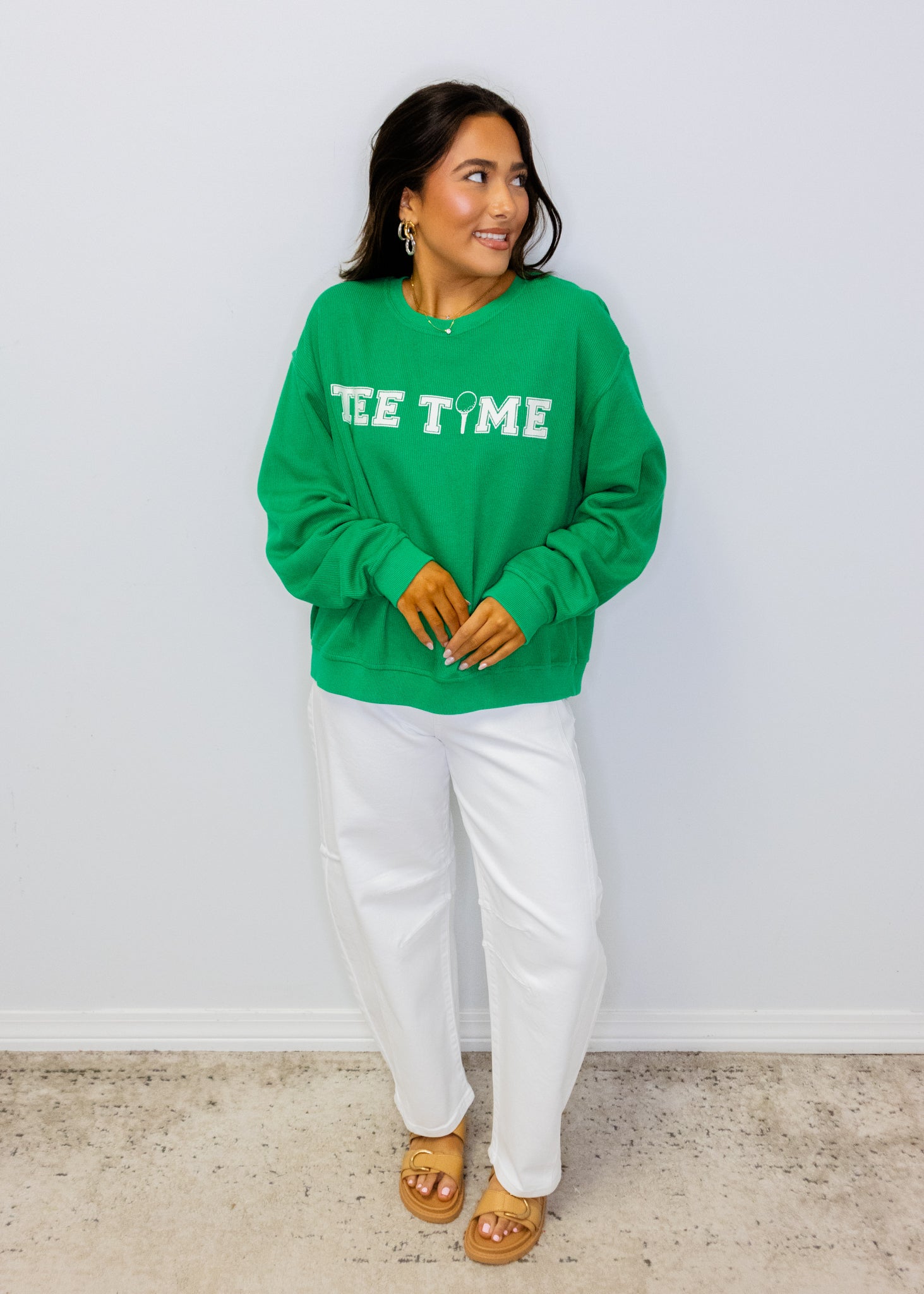 Kelly Green Tee Time Sweater