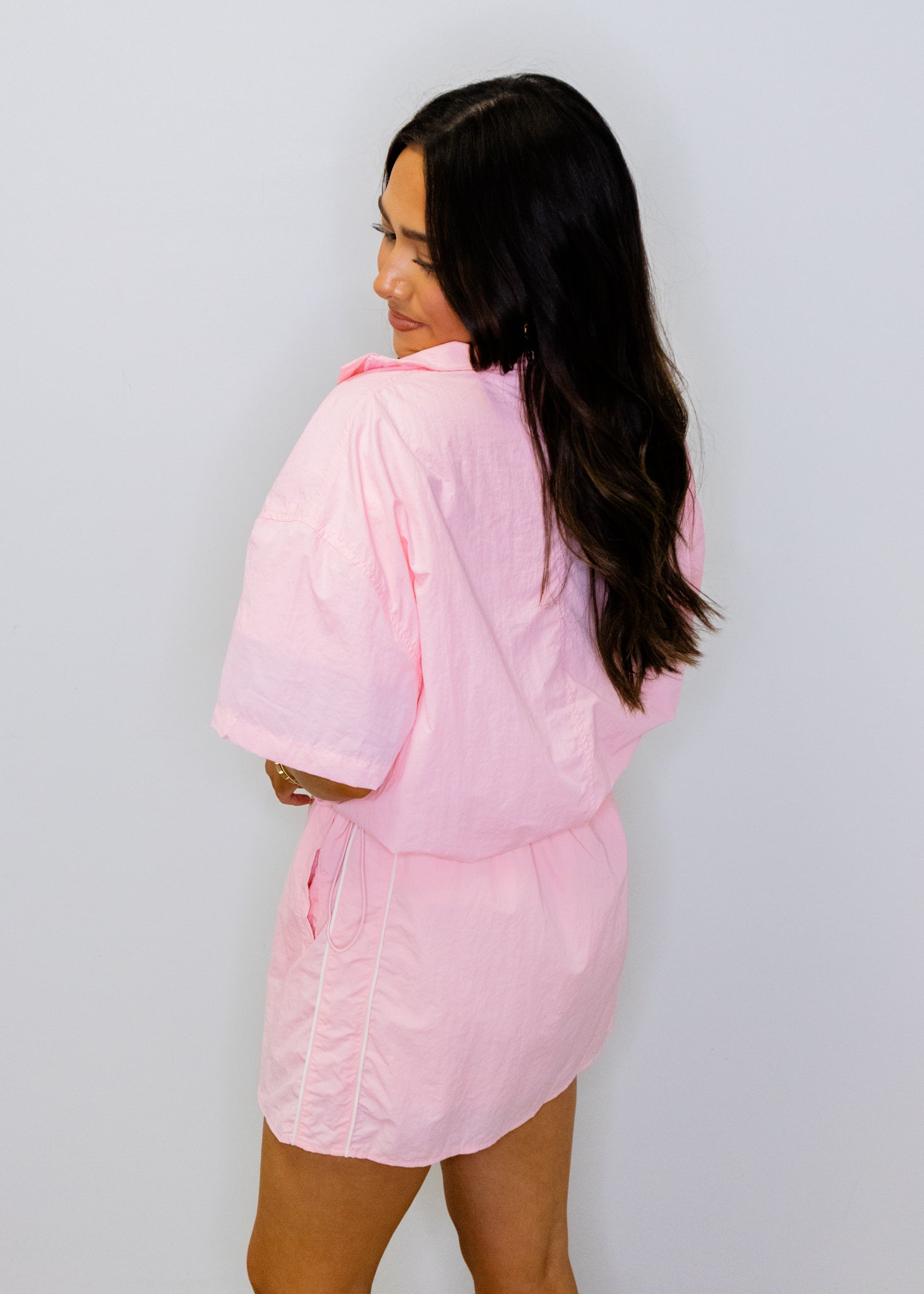 Baby Pink Sporty Piping Set