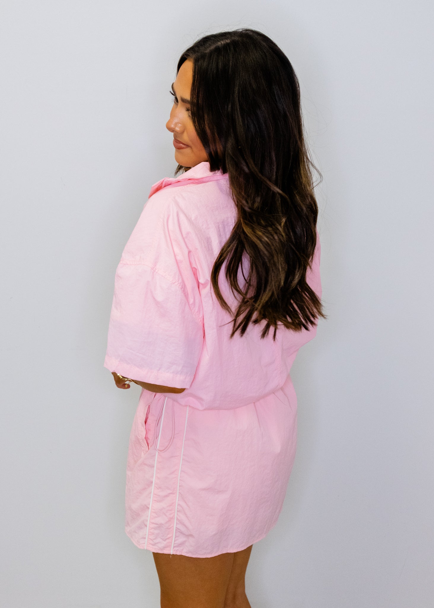 Baby Pink Sporty Piping Set