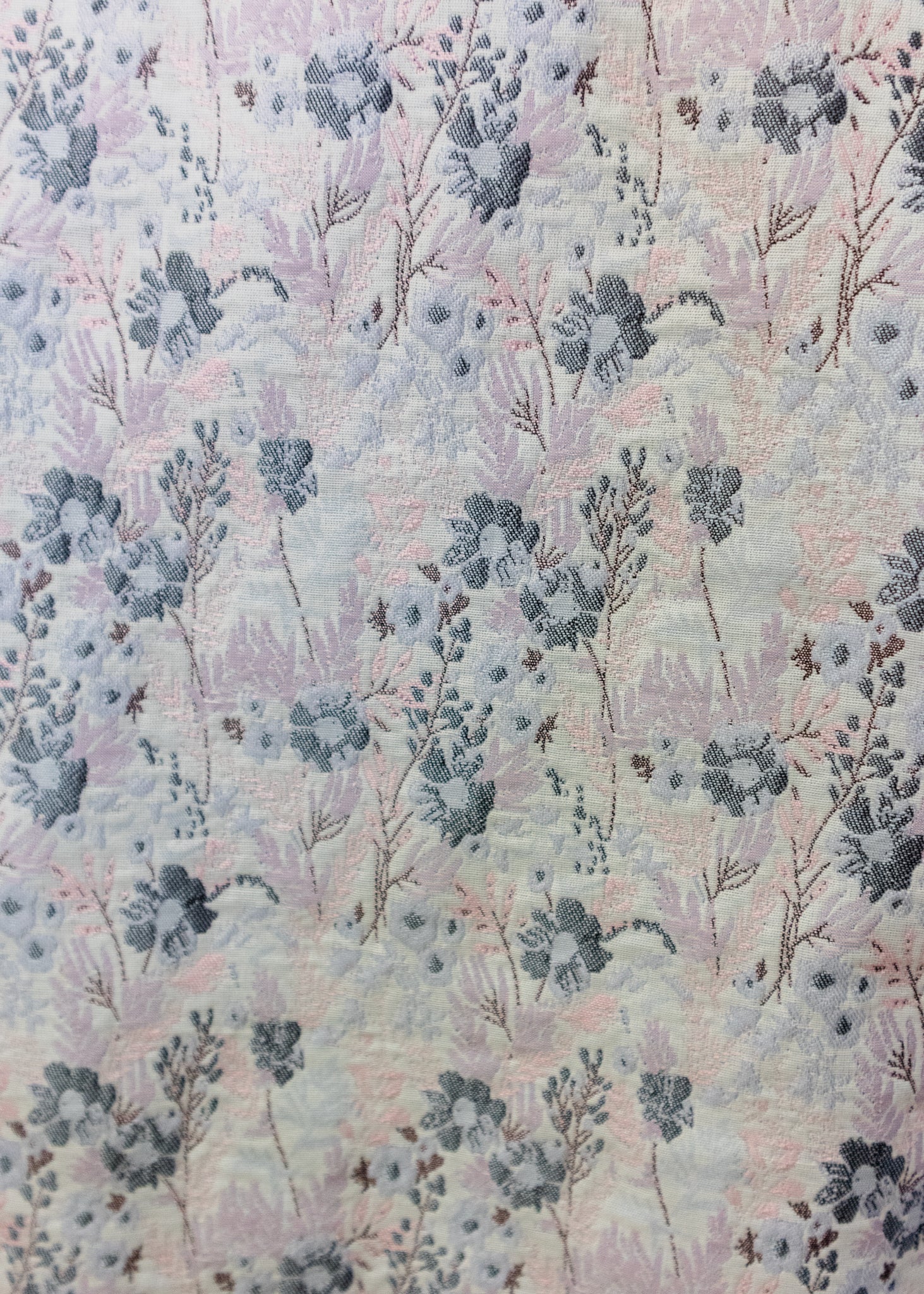 Powder Blue Floral Jacquard Dress