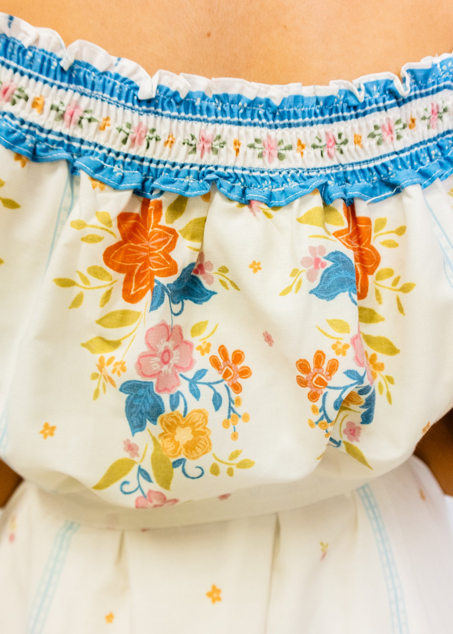 White Multi Floral Print Maxi Dress