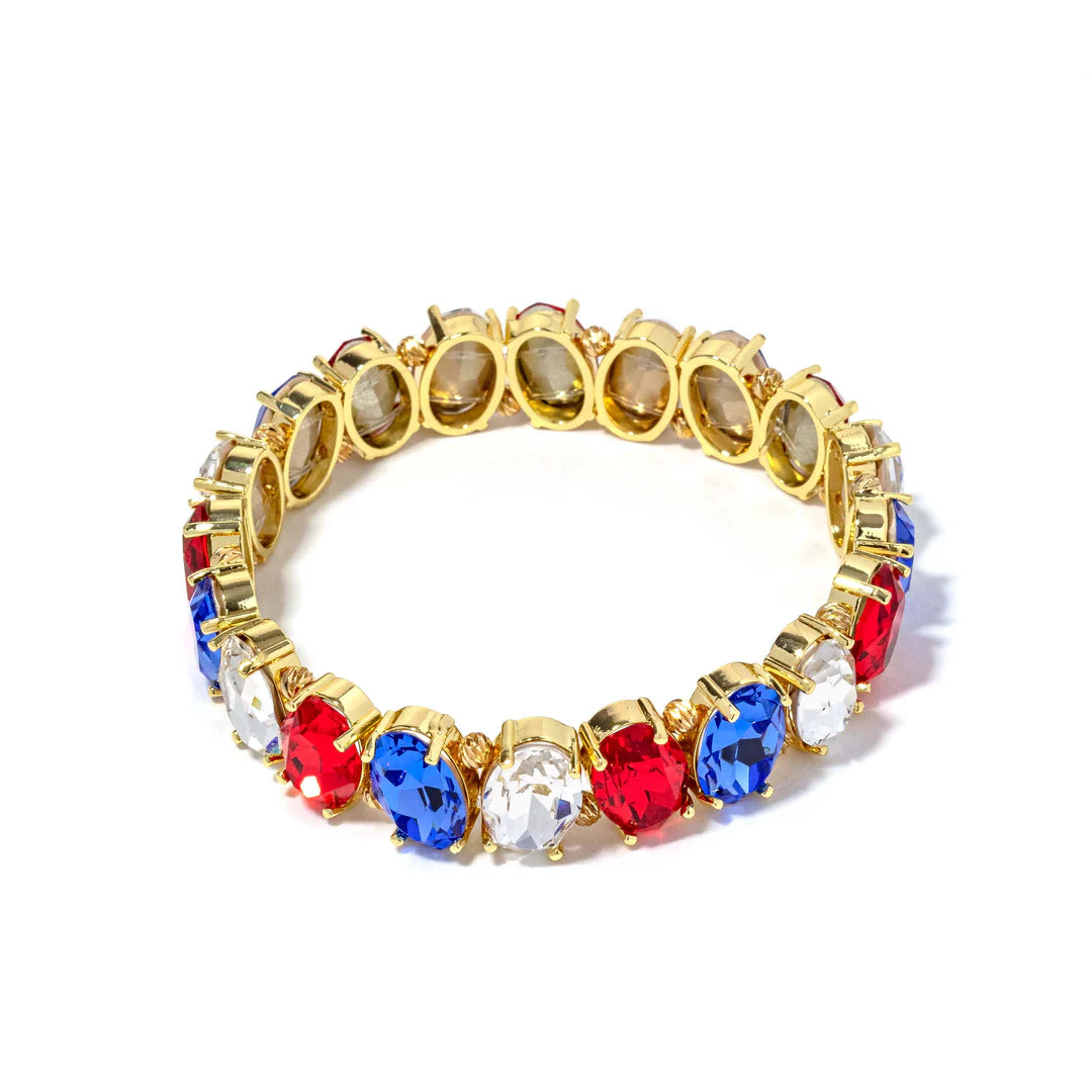 Gold Meredith USA Rhinestone Bracelet