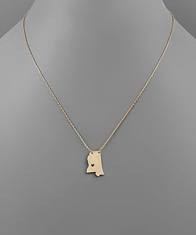 Mississippi Pendant Necklace
