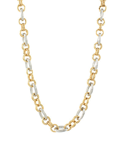 Two Tone Double Link Necklace