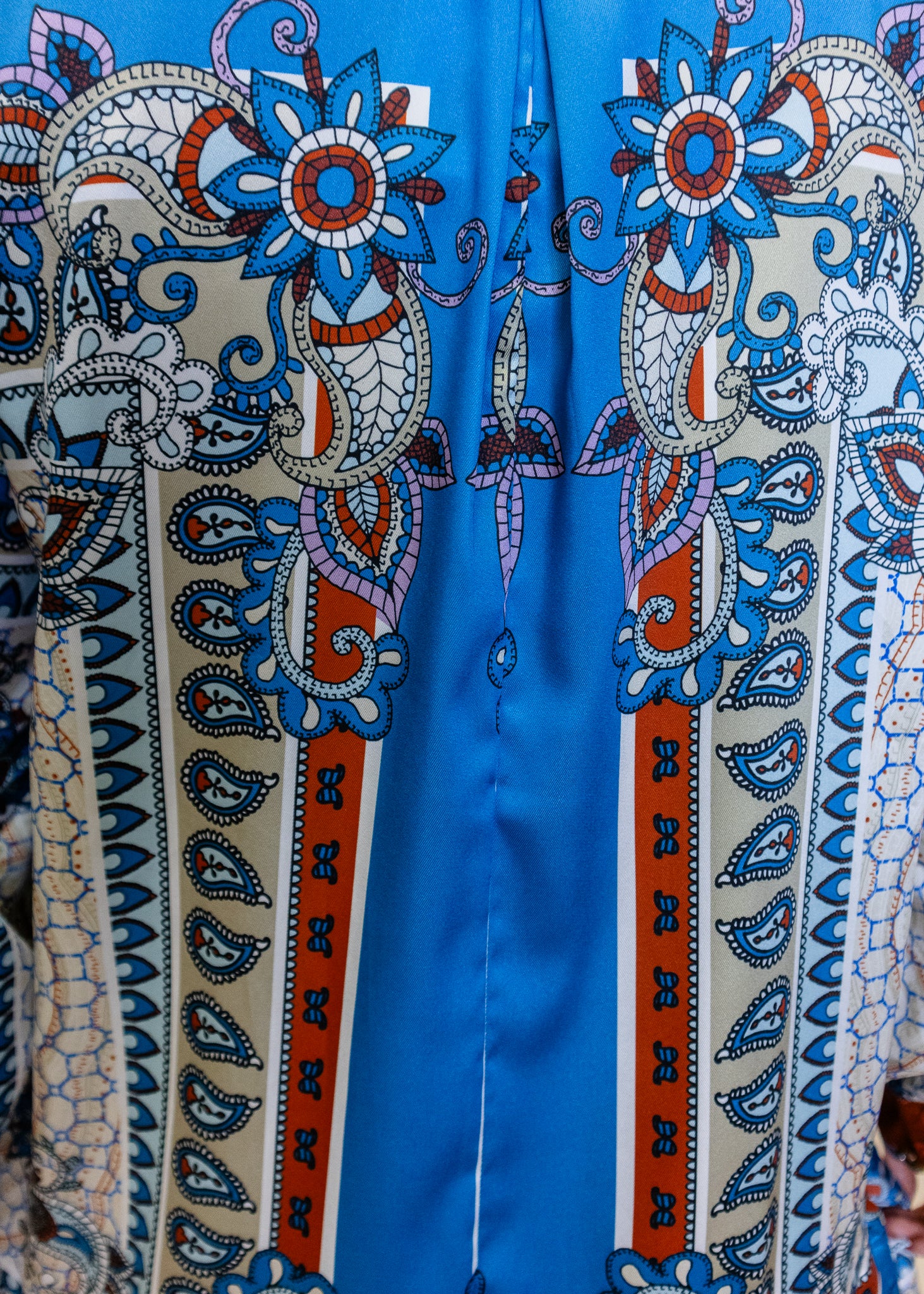 Multi Scarf Print Button Down Dress