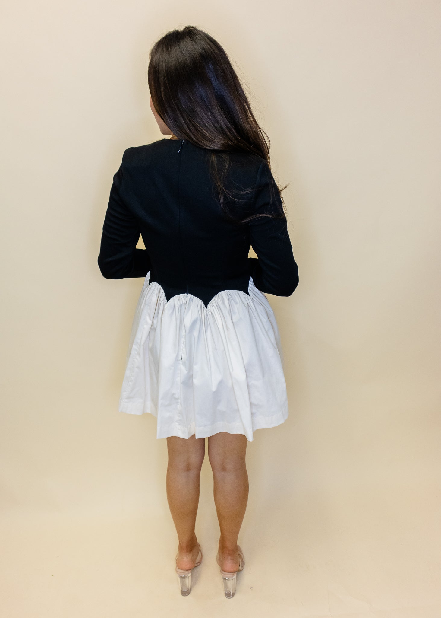 Black Arch Waist Mini Dress