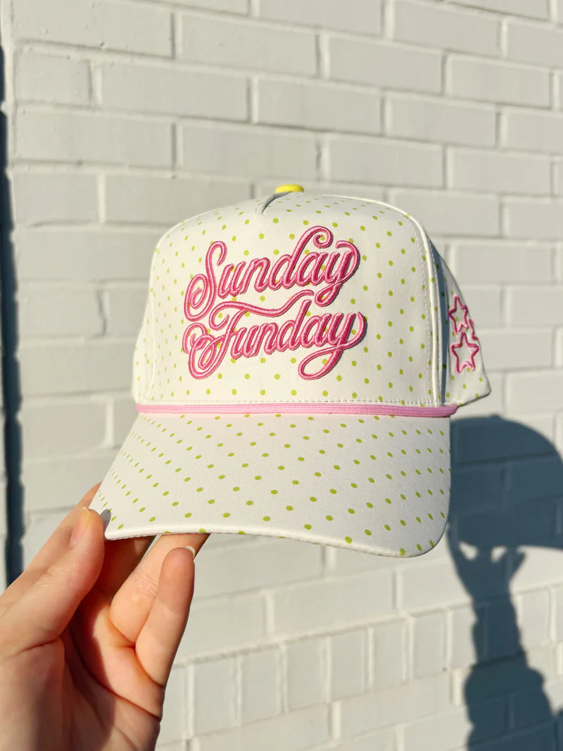 Pink Sunday Funday Polka Dot Hat