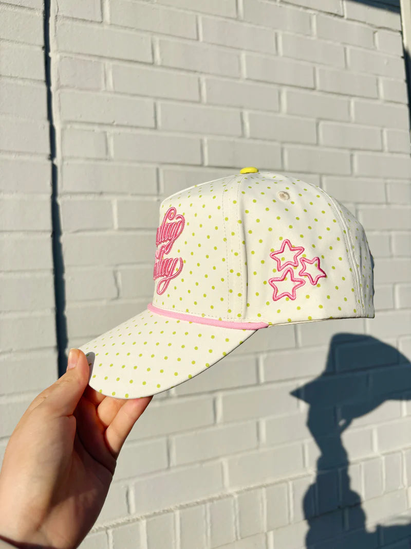 Pink Sunday Funday Polka Dot Hat