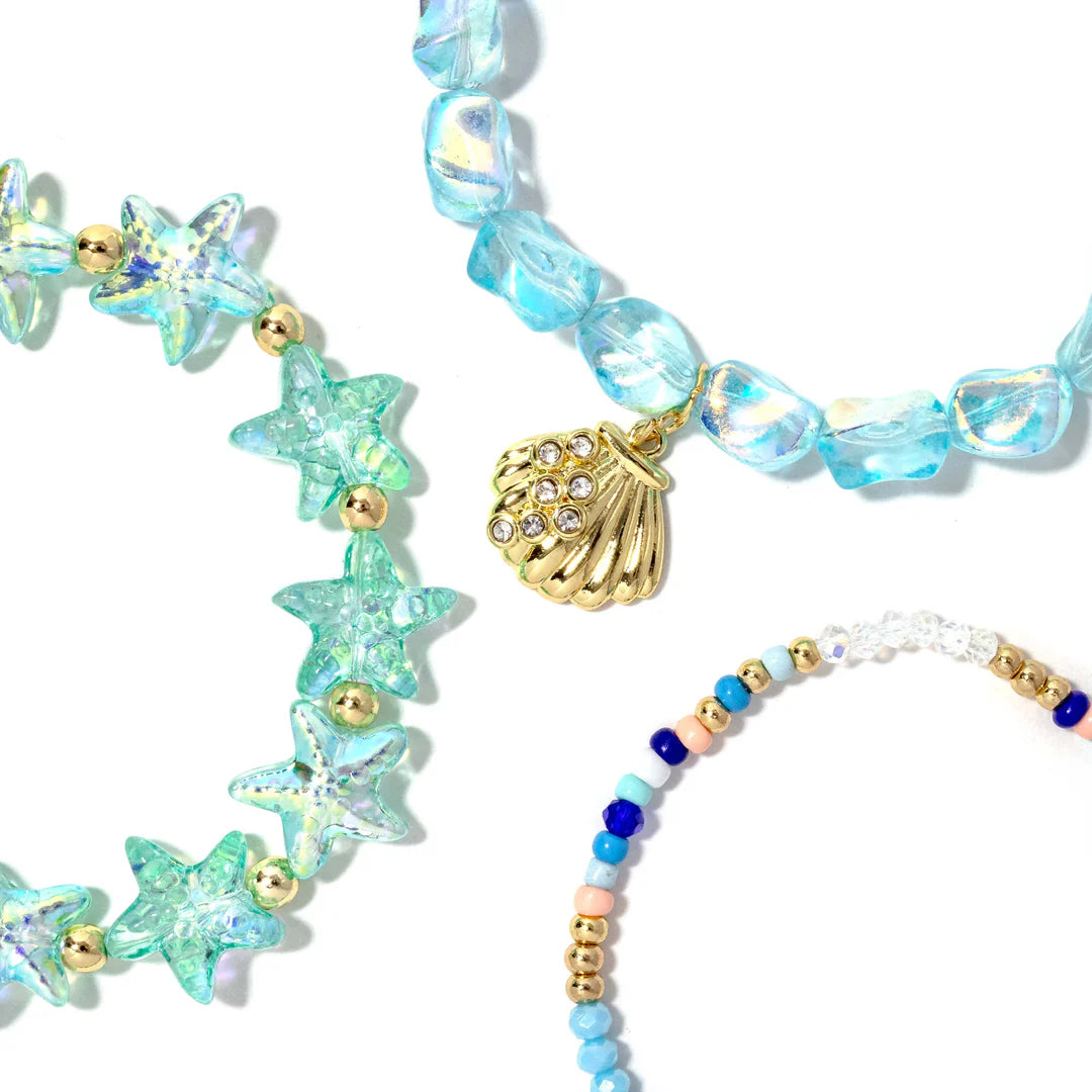 Blue Saltwater Bracelet Stack