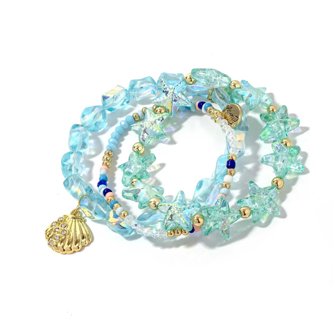 Blue Saltwater Bracelet Stack